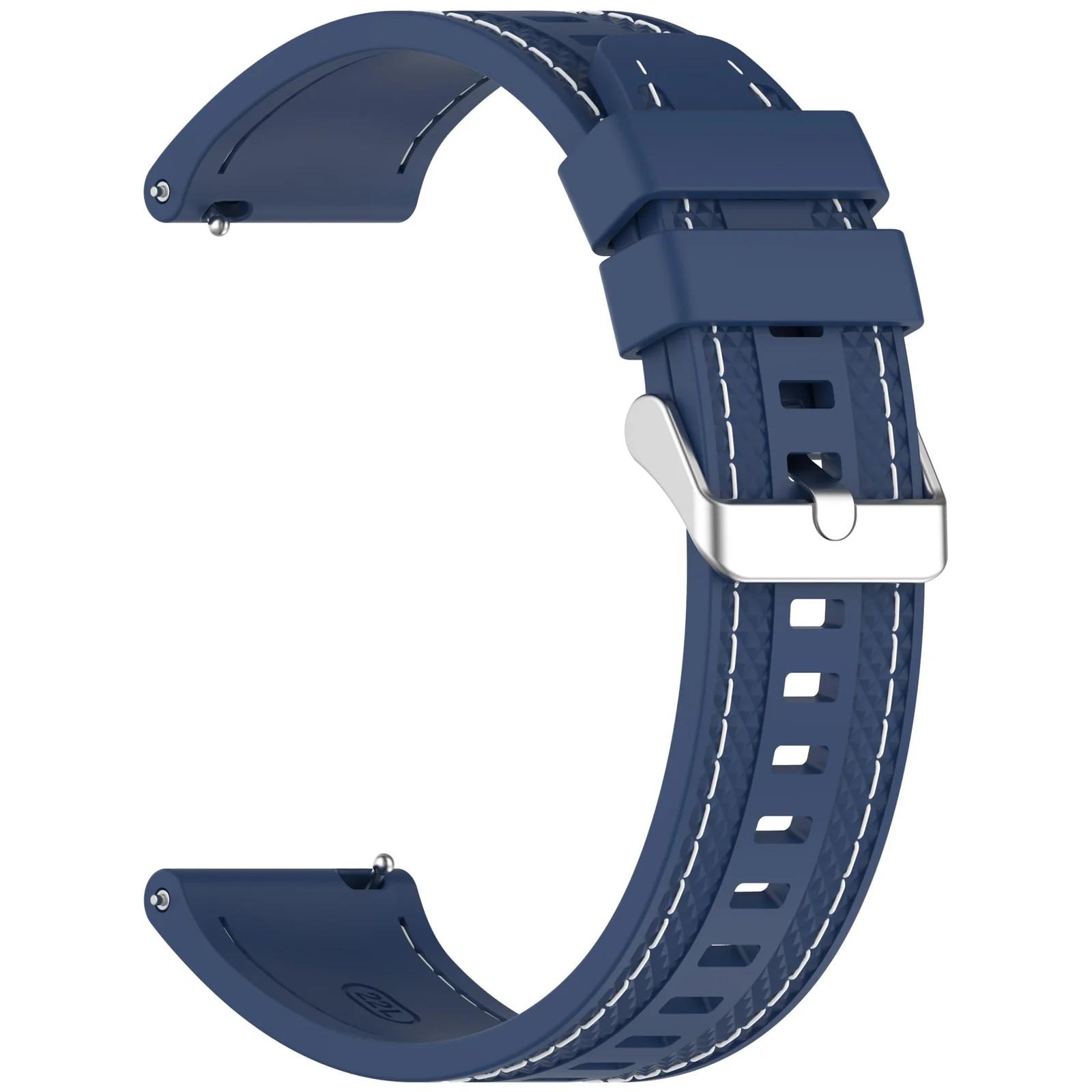 DL3 Mobilak 22mm Rubber Strap Compatible with Huawei Watch GT 6 46mm/GT 6 Pro/GT5 46mm/GT 5 Pro/GT4 46mm/GT 3 Pro, Soft Durable Bracelet Nylon Silicone Replacement Band for Huawei Watch 4 Pro/Watch 3 - Blue