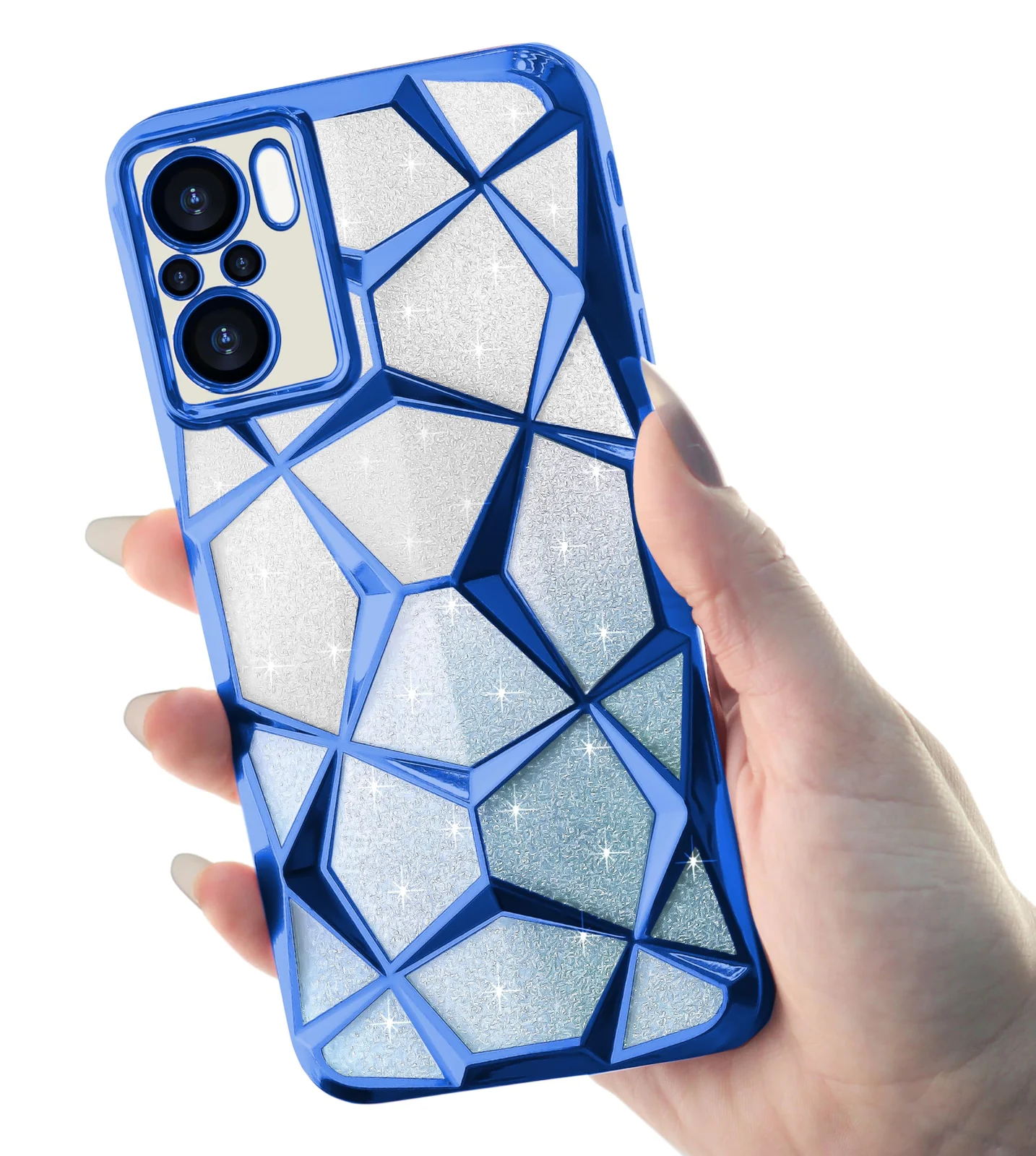 DL3 Mobilak Compatible with Xiaomi Redmi Note 10 4G Case Plating Bling Gradient Glitter Clear Cover Soft TPU Silicone Cute Camera Protection Shockproof Back for Women Girls Case