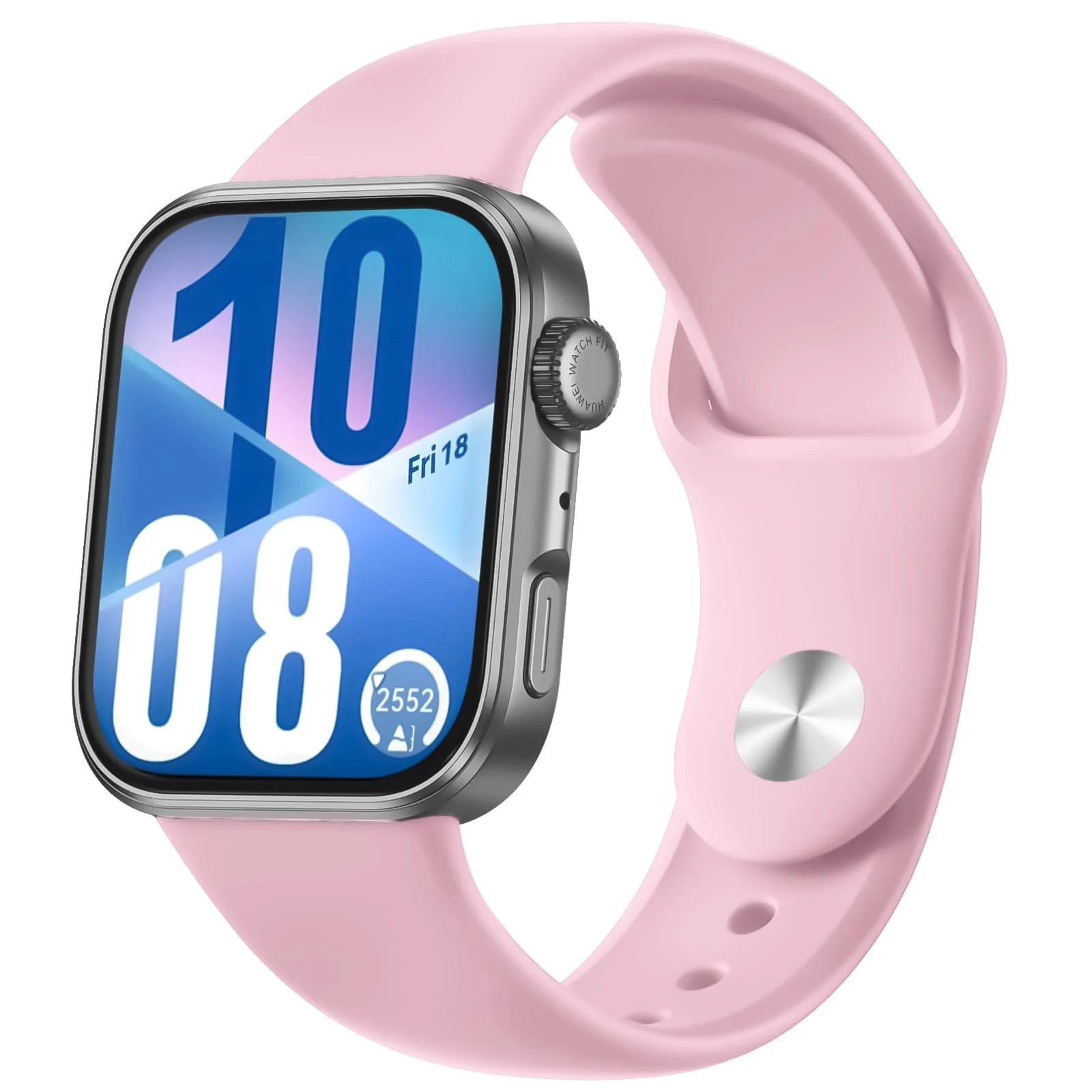 DL3 Mobilak Silicone Strap Compatible with Huawei Watch Fit 3 Strap for Men Women Breathable Soft Replacement Strap Adjustable Waterproof Sports Straps - Pink Sand
