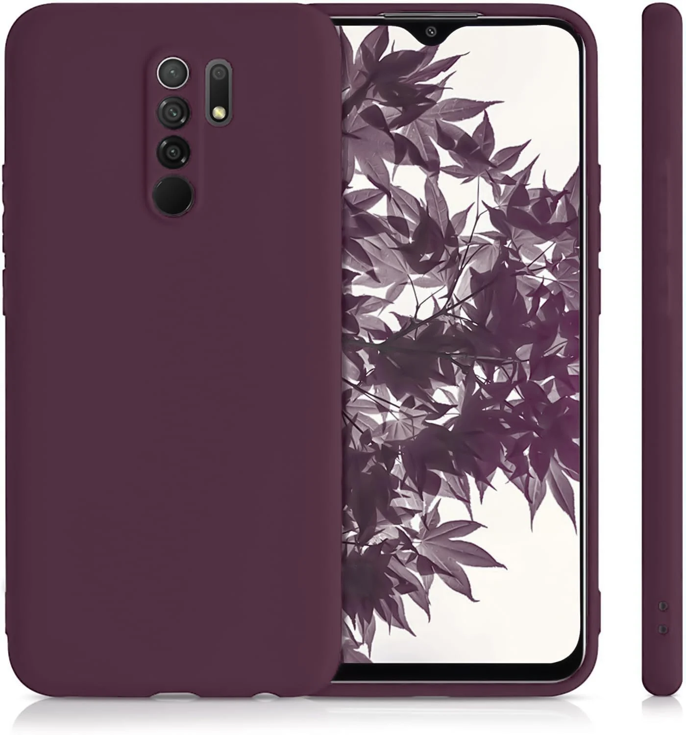 DL3 Mobilak Liquid Silicone Case for Xiaomi Redmi Note 8 Pro, Not compatible with MagSafe, Supports wireless charging, Camera protection - Wine Red