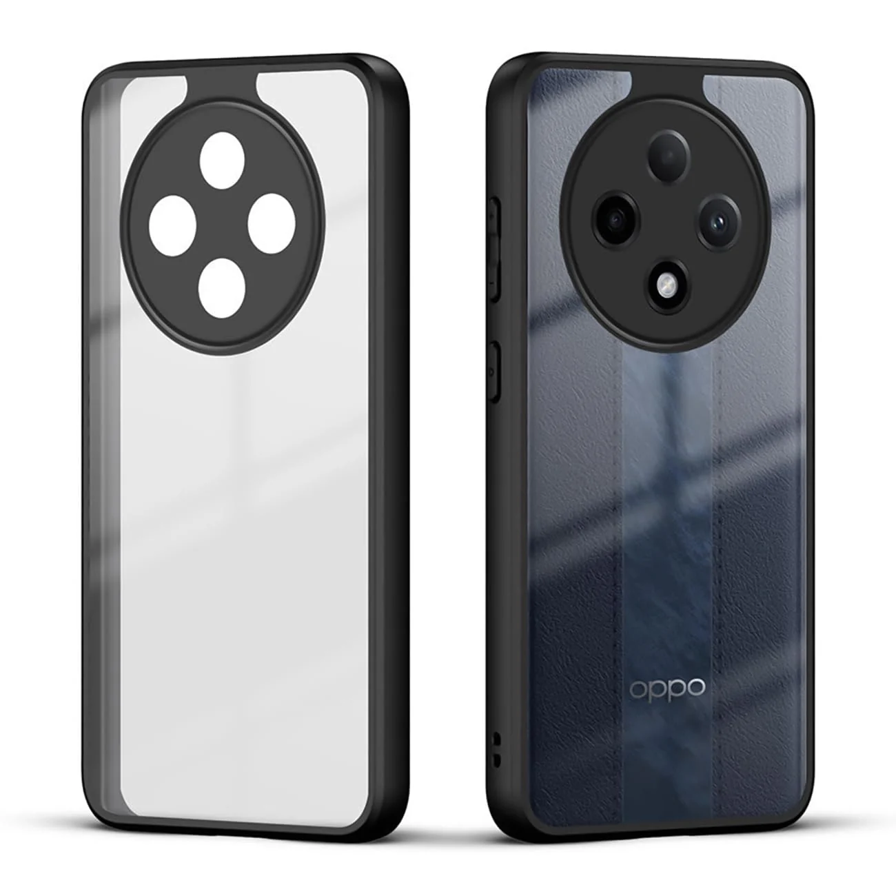 DL3 Mobilak Compatible with OPPO Reno 12F 5G / Reno12 F 5G Case Transparent, Military-Grade Shockproof Anti-Yellowing, Slim Protective Phone Case Full Bumper Cover With Camera Lens Protective - Black