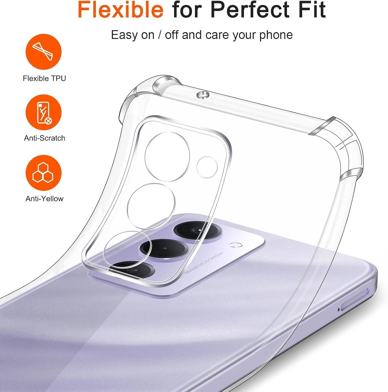 DL3 Mobilak Clear TPU Case for Xiaomi Redmi 15 4G / 5G, Camera protection, Shock-absorbing protection, Scratch-resistant surface - Clear