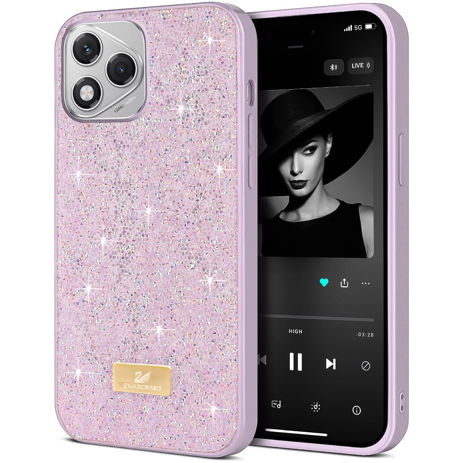 Honor 400 Lite 5G — DL3 Mobilak Glitter Protective Case for Honor 400 Lite 5G, Supports wireless charging, Shock-absorbing protection, Scratch-resistant surface