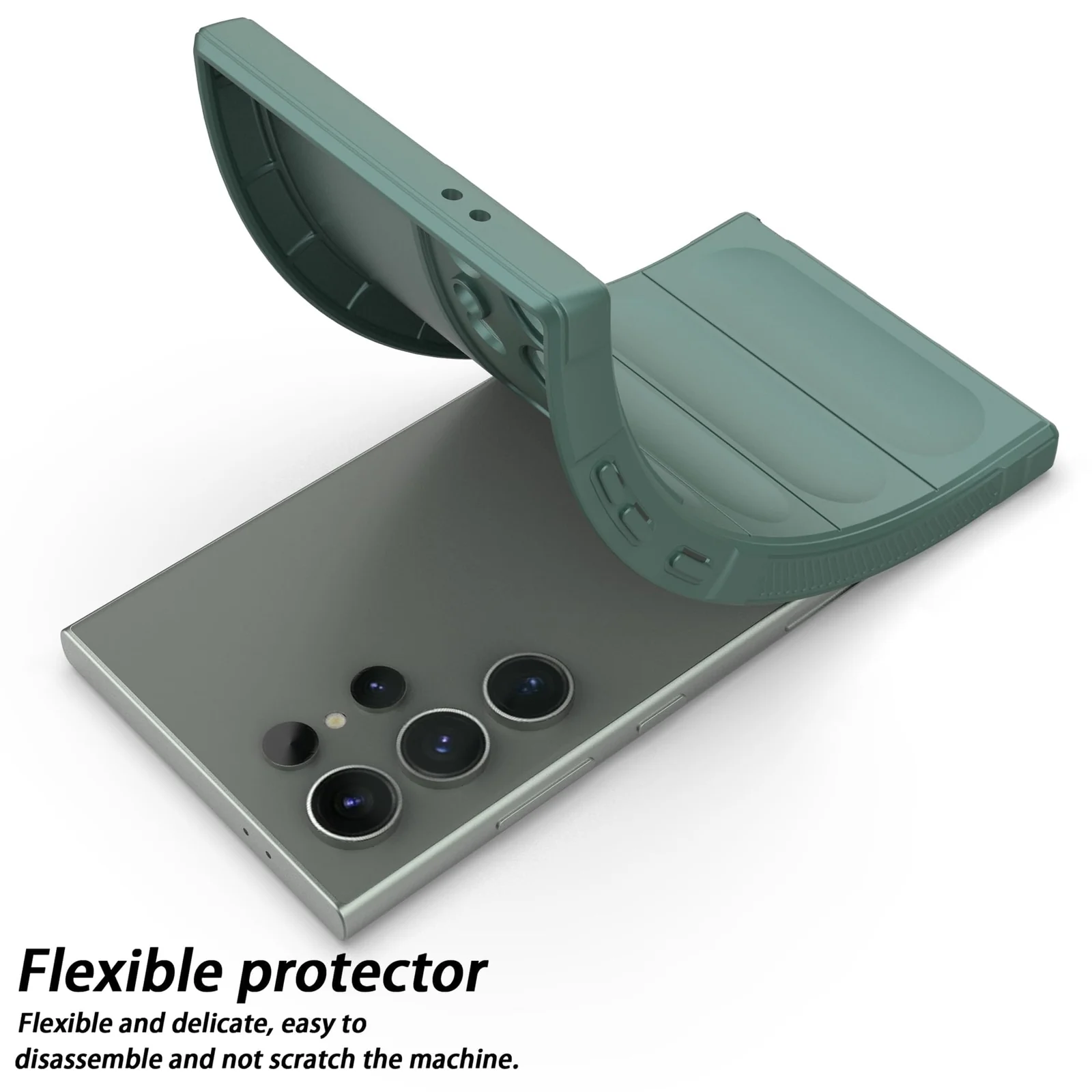 DL3 Mobilak Rugged Protective Case for Samsung Galaxy S23 Ultra, Camera protection, Shock-absorbing protection, Non-slip grip - Green