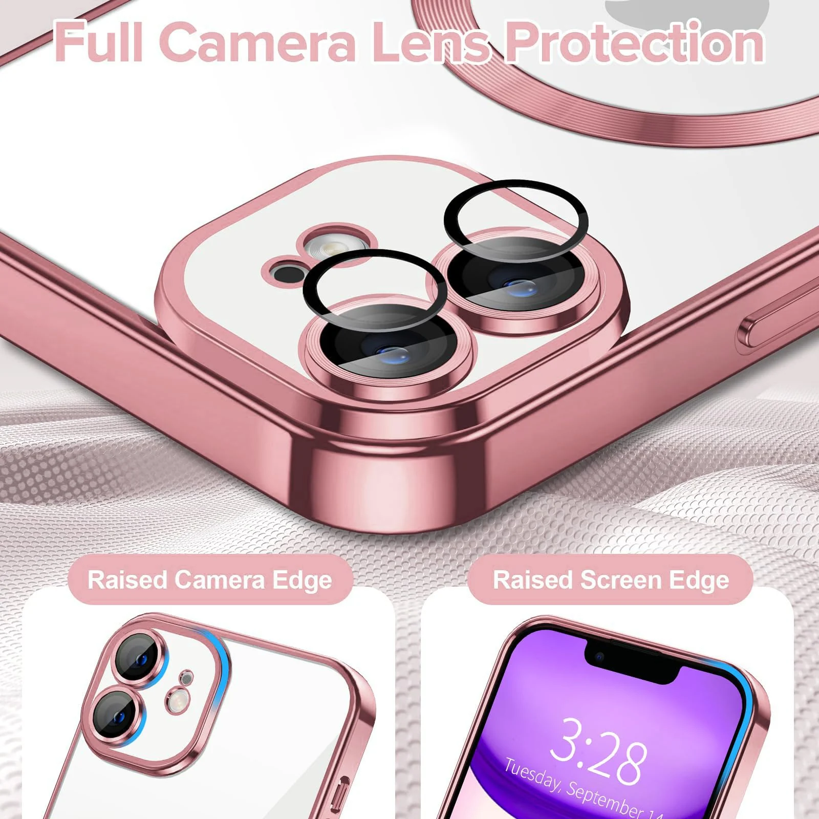 DL3 Mobilak Plated-Edge TPU Protective Case with Camera Protection for iPhone 11 - Pink