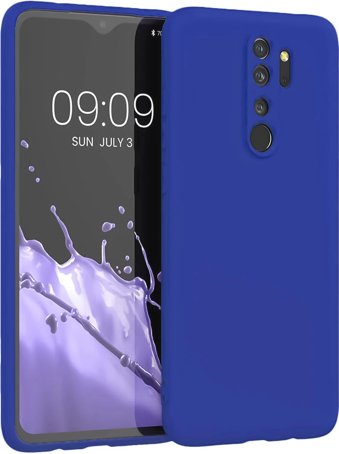 DL3 Mobilak Compatible with Xiaomi Redmi Note 8 Pro Case, Liquid Silicone Case, Full Body Camera Protective Cover, Shockproof, Slim Phone Case, Soft Microfiber Lining () - Pepsi