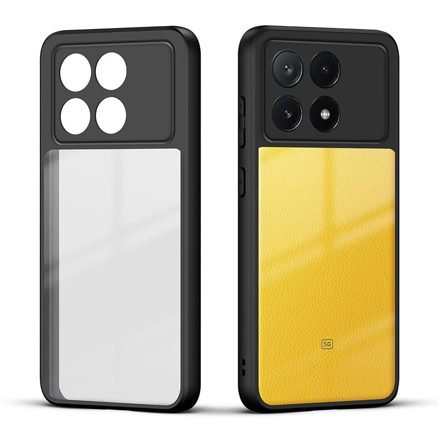 DL3 Mobilak Clear TPU Case for Xiaomi Poco X6 Pro 5G / Redmi K70E 5G, Camera protection, Shock-absorbing protection, Scratch-resistant surface - Black