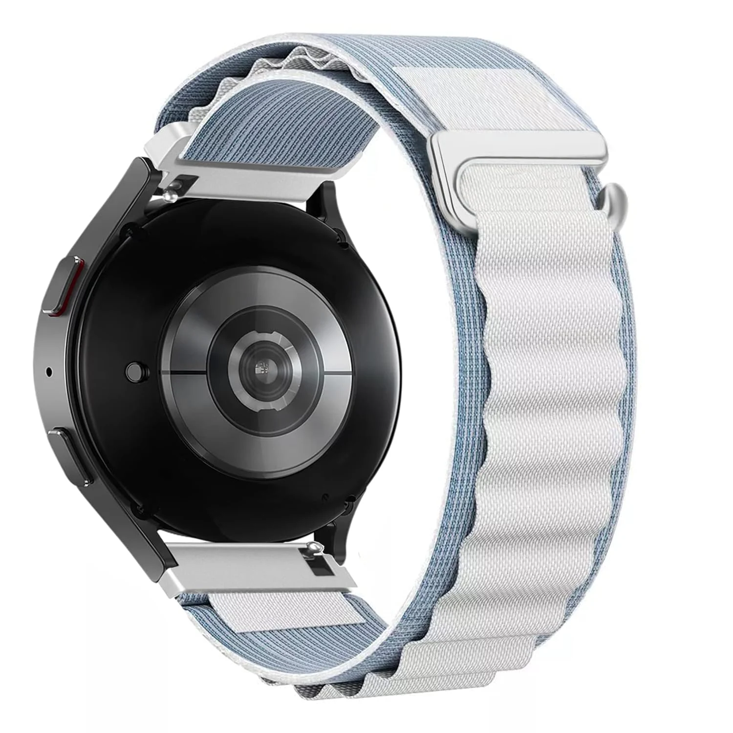 DL3 Mobilak Alpine Loop Band Sport Nylon 22MM For Samsung Galaxy Watch 3 45mm/Watch 46mm/Gear S3/Huawei watch GT4 46MM/GT3 46MM/Watch 3&4/Watch 3&4 Pro/GT2E/GT2 Pro/GT2 46MM/Amazfit GTR 2/2e/3/3 Pro/4 - Blue White