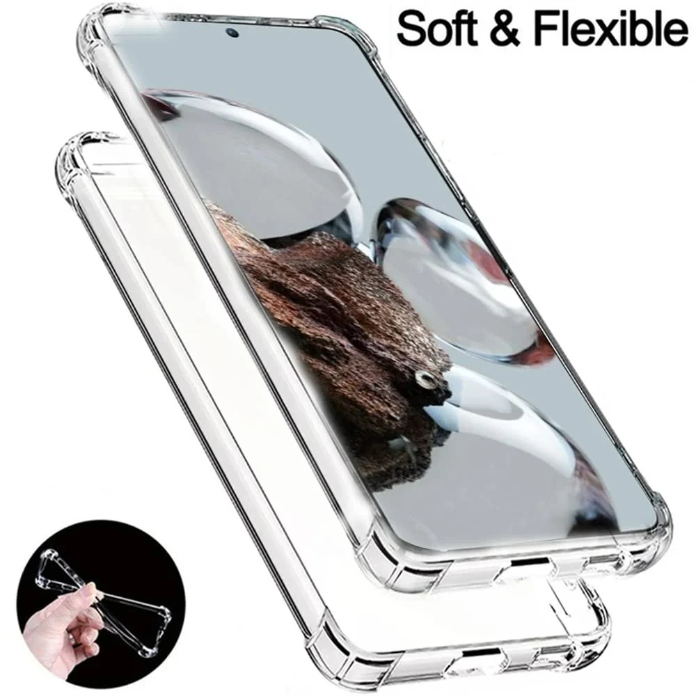DL3 Mobilak Clear TPU Protective Case for Xiaomi 12 T / 12T Pro with Camera Protection and Shockproof Design - Clear