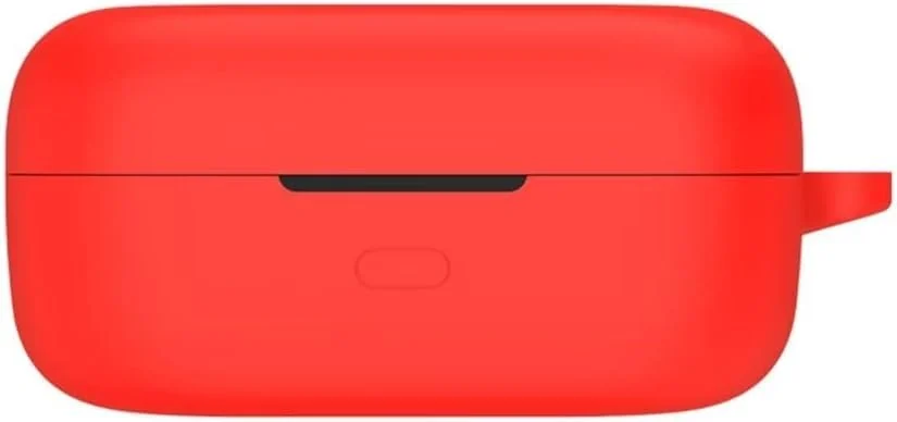 DL3 Mobilak Silicone Case Compatible with realme Buds Air 3S Earbuds, Soft Silicone Protective Case Cover, Shockproof Sleeve with Carabiner - Red