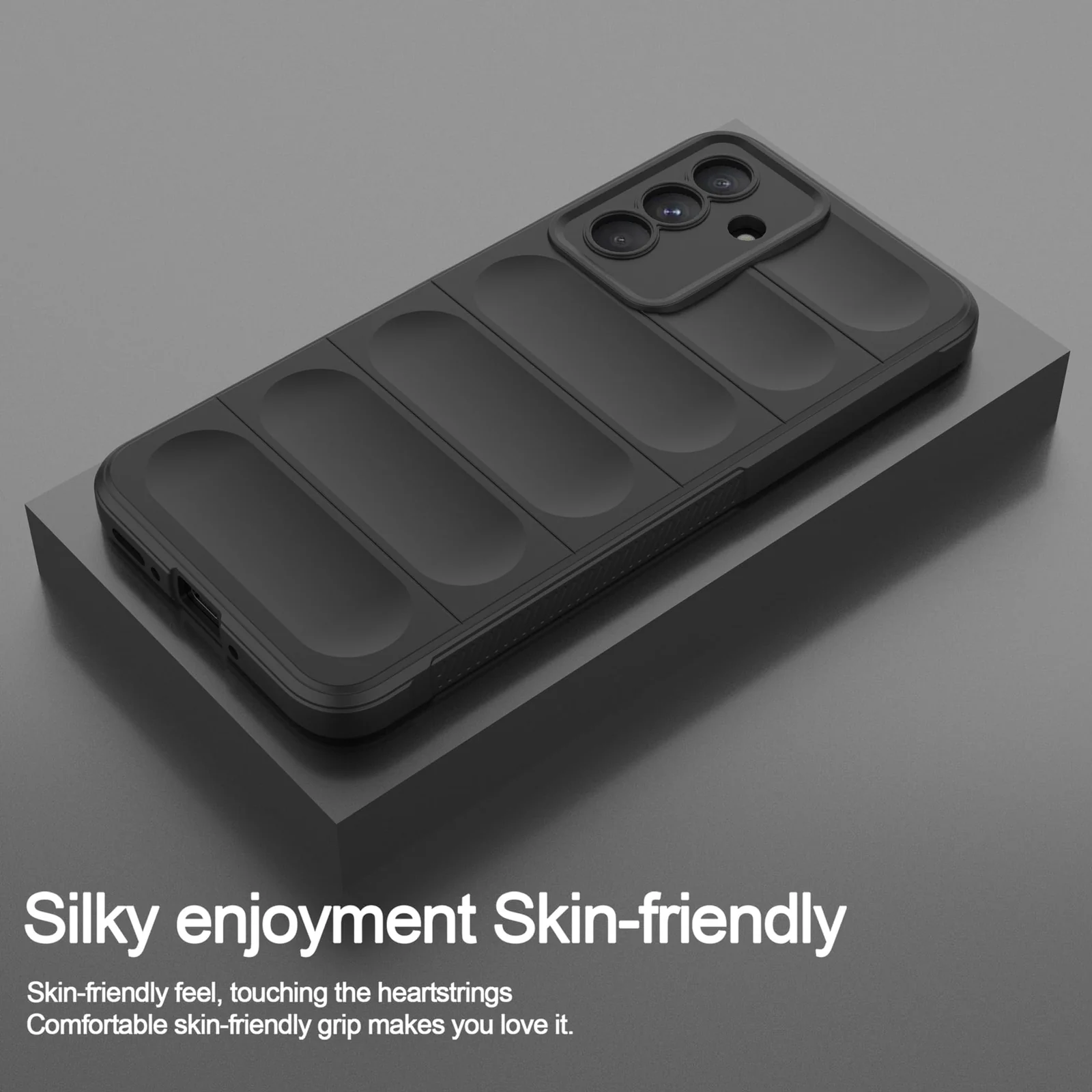 DL3 Mobilak Soft Silicone Protective Case for Samsung Galaxy A26 with Camera Protection and Shockproof Design - Black