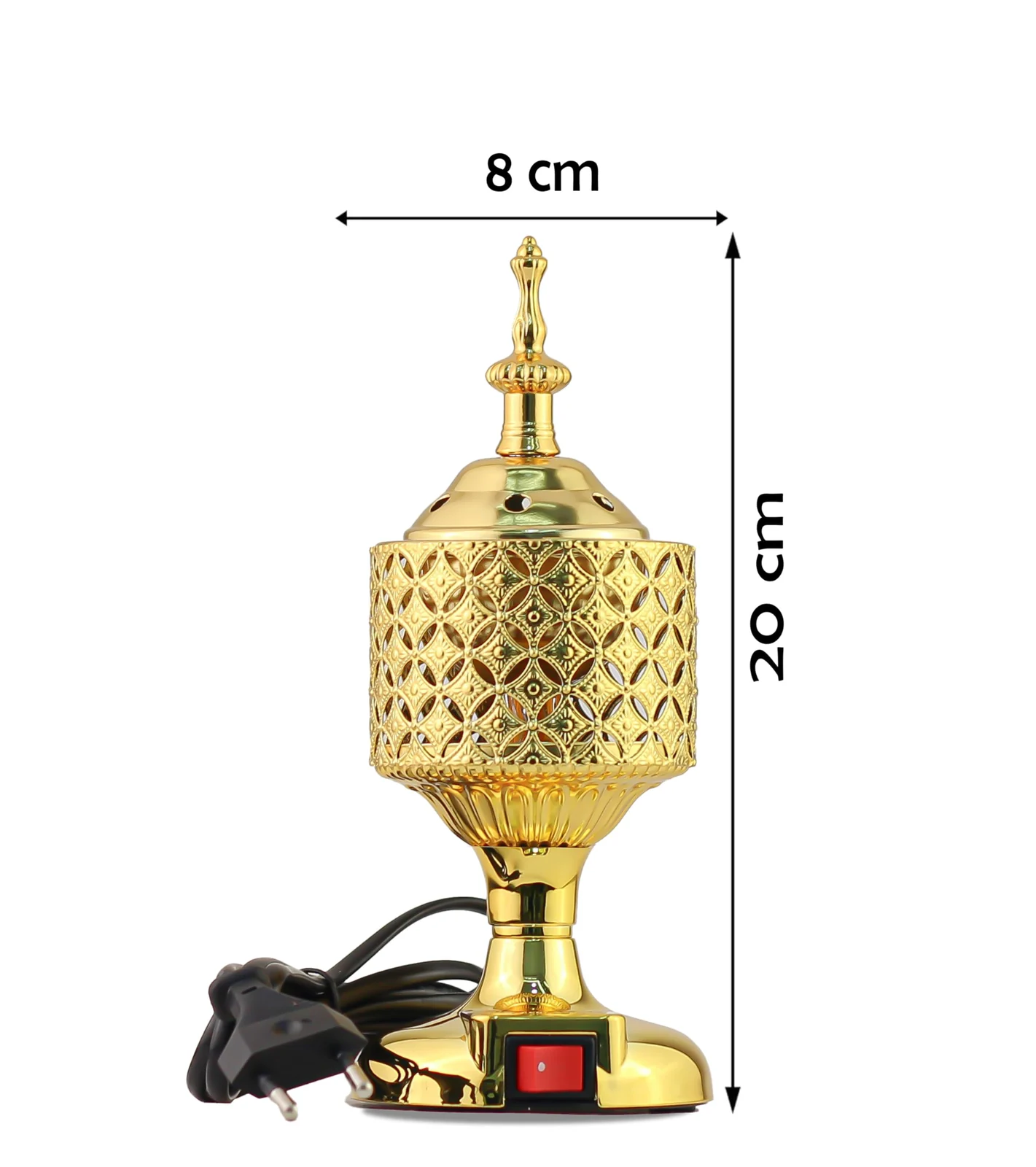 Mobigon Arabian Electric Incense Burners metal Vintage Arabic Burner, Middle Eastern Incense Holder- Electric Incense Burner Bakhoor Suitable For Arabian Oud, Home, Hotel Decor - Style 12