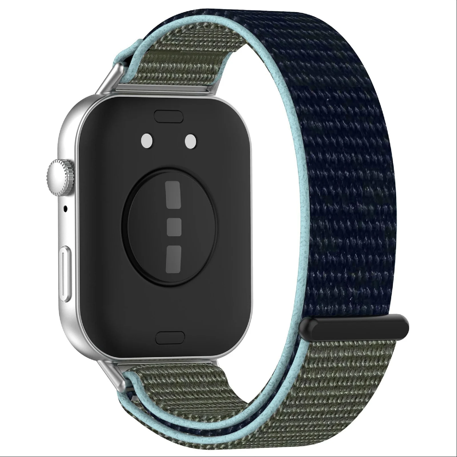 DL3 MOBILAK Elastic Nylon Watch Strap for Huawei Watch Fit 3 / Fit 4 / Fit 4 Pro / Fit 5 / Fit 5 Pro, Ash Blue