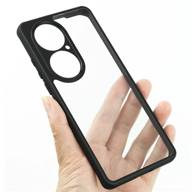 DL3 Mobilak Soft Silicone Protective Case for Huawei P50 Pro with Camera Protection and Military-Grade Protection - Black