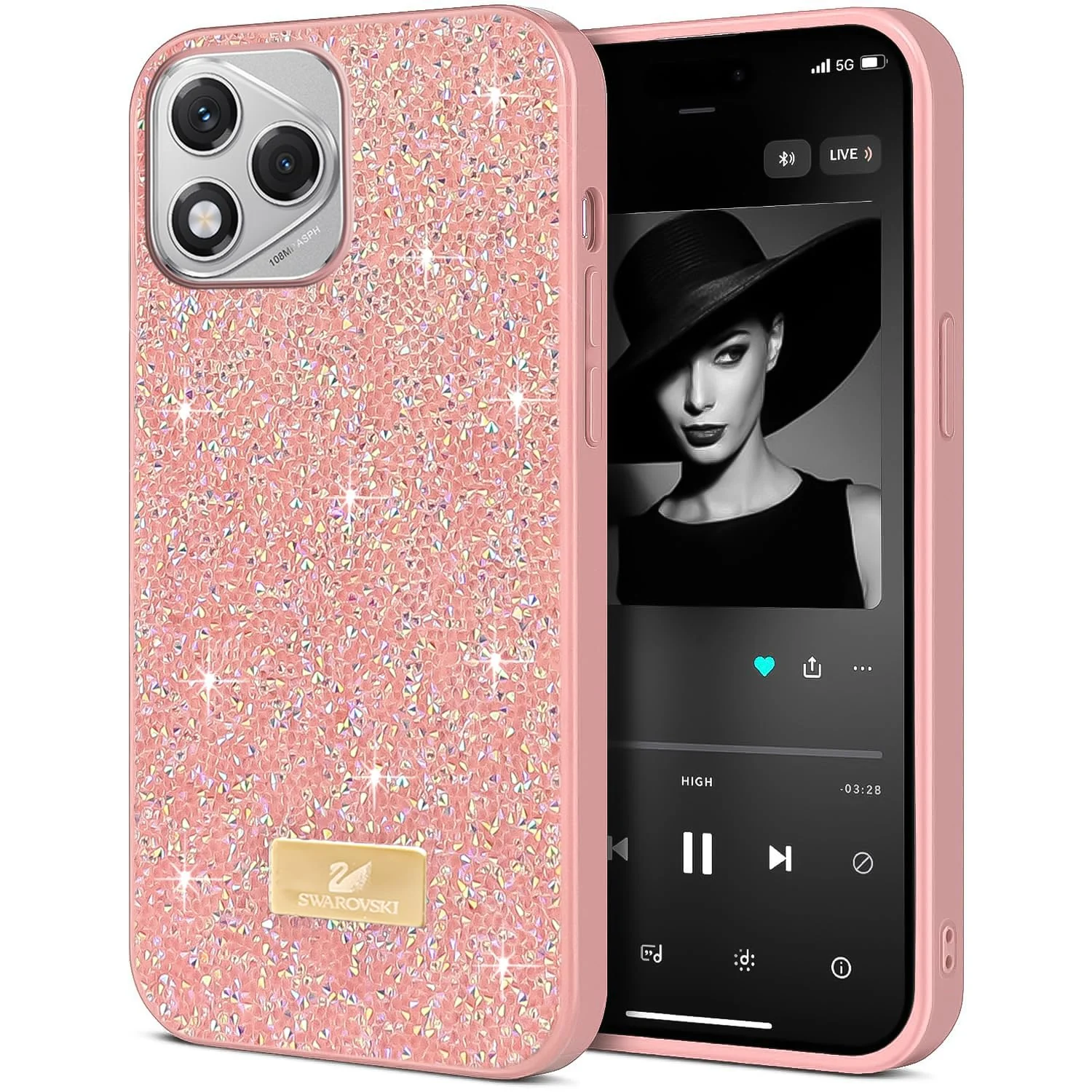 Honor 400 Lite 5G — DL3 Mobilak Glitter Protective Case for Honor 400 Lite 5G, Supports wireless charging, Shock-absorbing protection, Scratch-resistant surface