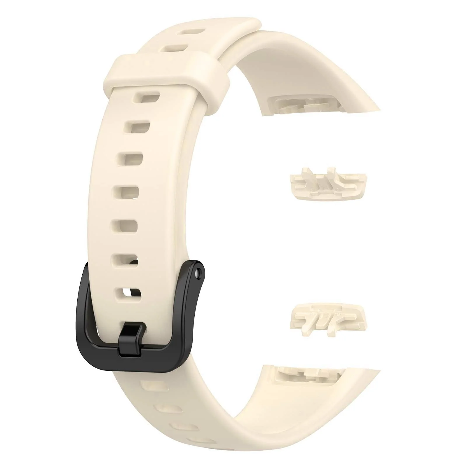 DL3 Mobilak Bracelet Compatible With Huawei Band 6/Honor Band 6/Band 6 Pro/Band 6 NFC Wristbands for Men Women, Silicone Strap, Waterproof Sports Replacement Straps - Beige