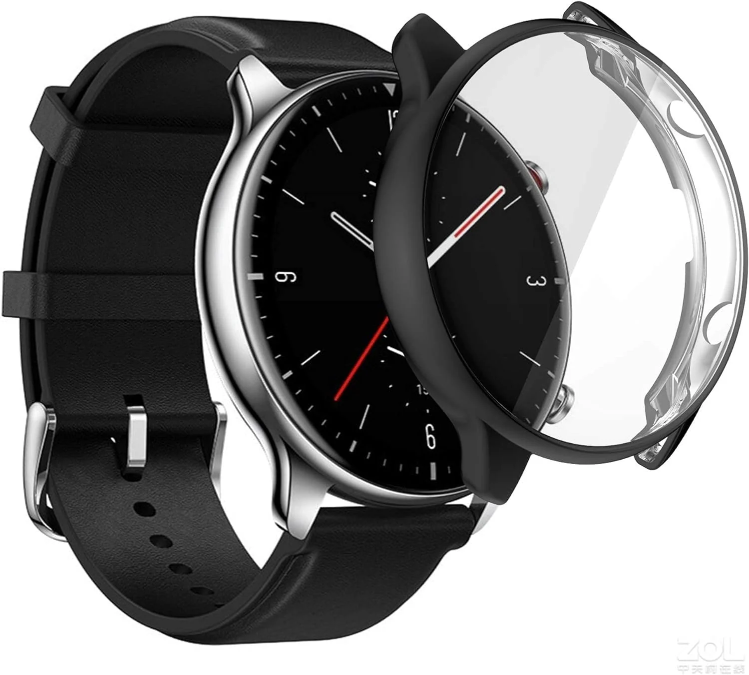 DL3 Mobilak Case Compatible with Amazfit GTR 2 & GTR 2e Case All-Around Screen Protector Watch Soft TPU Shockproof Cover Slim Guard Thin Bumper Shell Protector - Black