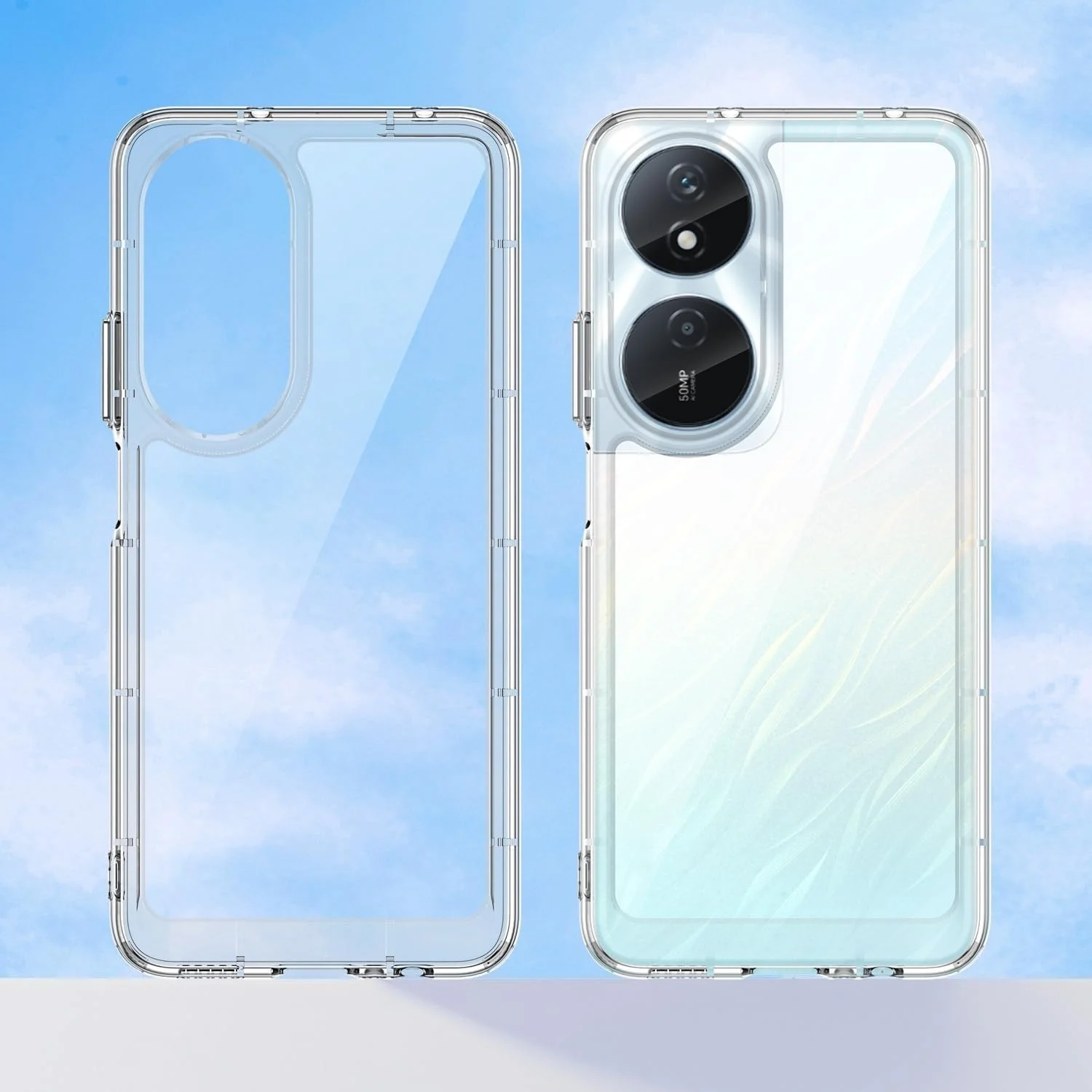DL3 Mobilak Case Compatible with Honor X7b, Case Crystal Soft TPU Gel Case Flexible Silicone Anti-Scratch Camera Protection TPU Cover - Clear