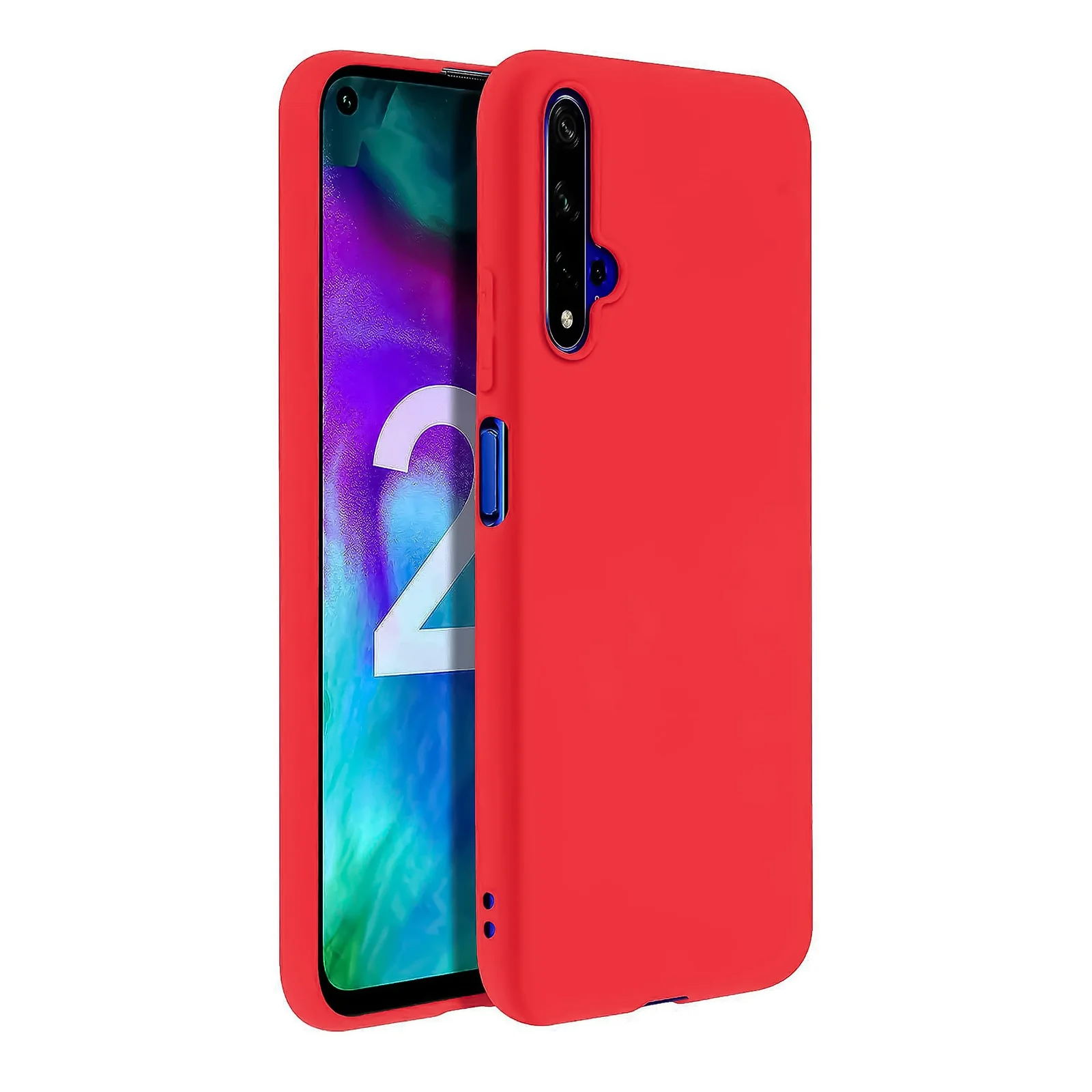 Dl3 Mobilak Huawei Nova 5T / Honor 20 Case,Soft Flexible Silicone Gel Rubber Bumper Cover,Full Body Shockproof Protective Phone Case (Black)