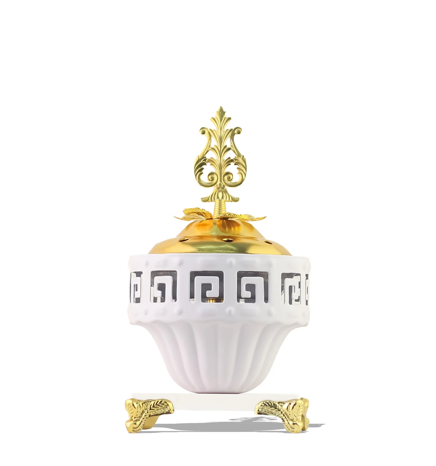 Mobigon Charcoal Incense Burner, Bakhoor Burner, Oud Frankincense Incense Burner, Vintage Arabic Burner, Suitable For Arabian Oud, Yoga, Spa and Aromatherapy, Office & Home Decor - Style 38