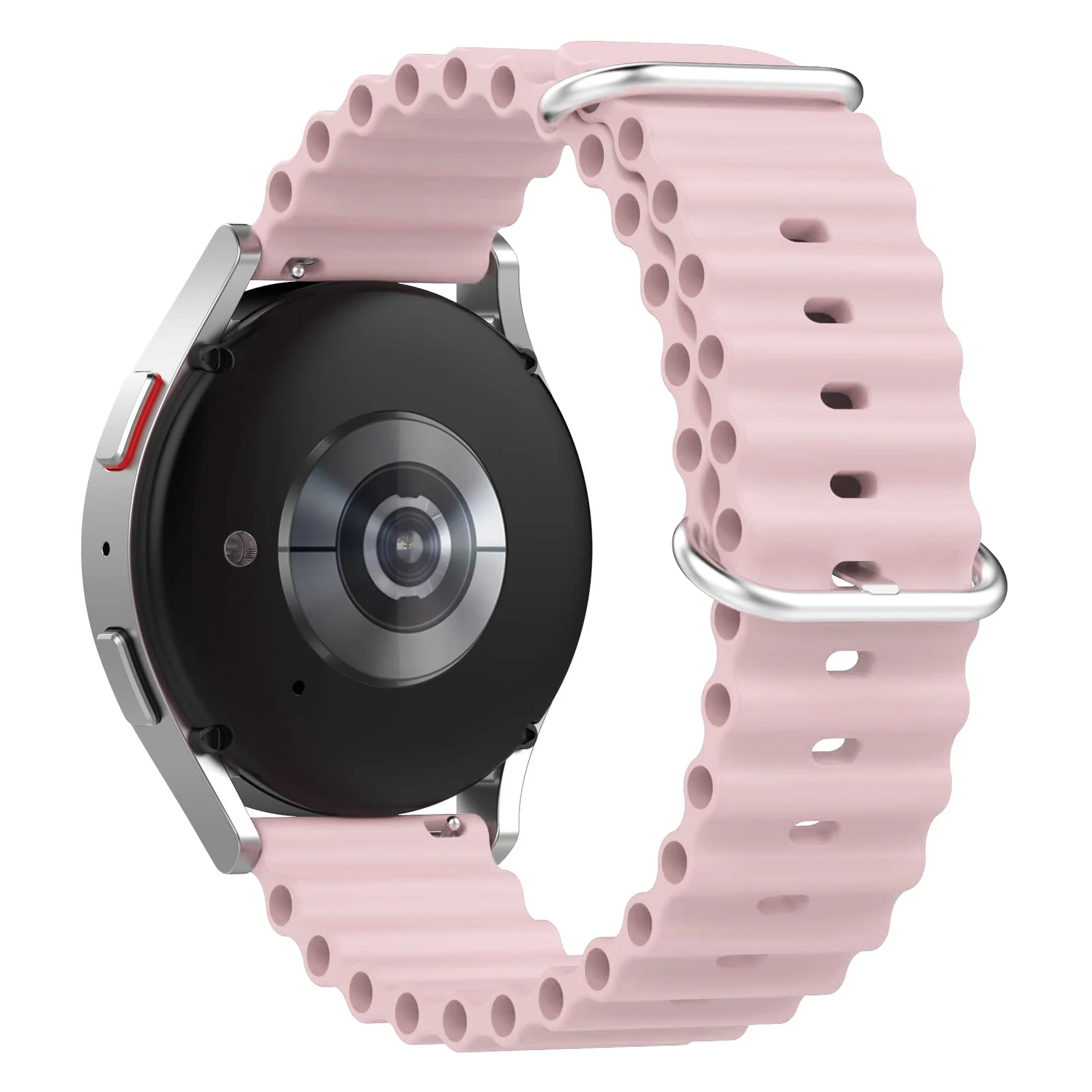 DL3 Mobilak 20mm Ocean Band for Samsung Galaxy Watch 7/6/5/4/FE Band 40mm 44mm/Galaxy Watch 6/4 Classic Bands 47mm 43mm 46mm 42mm/Watch 5 pro 45mm/3 41mm/Active 2, Adjustable Soft Silicone Sport Loop Ocean Strap - Pink