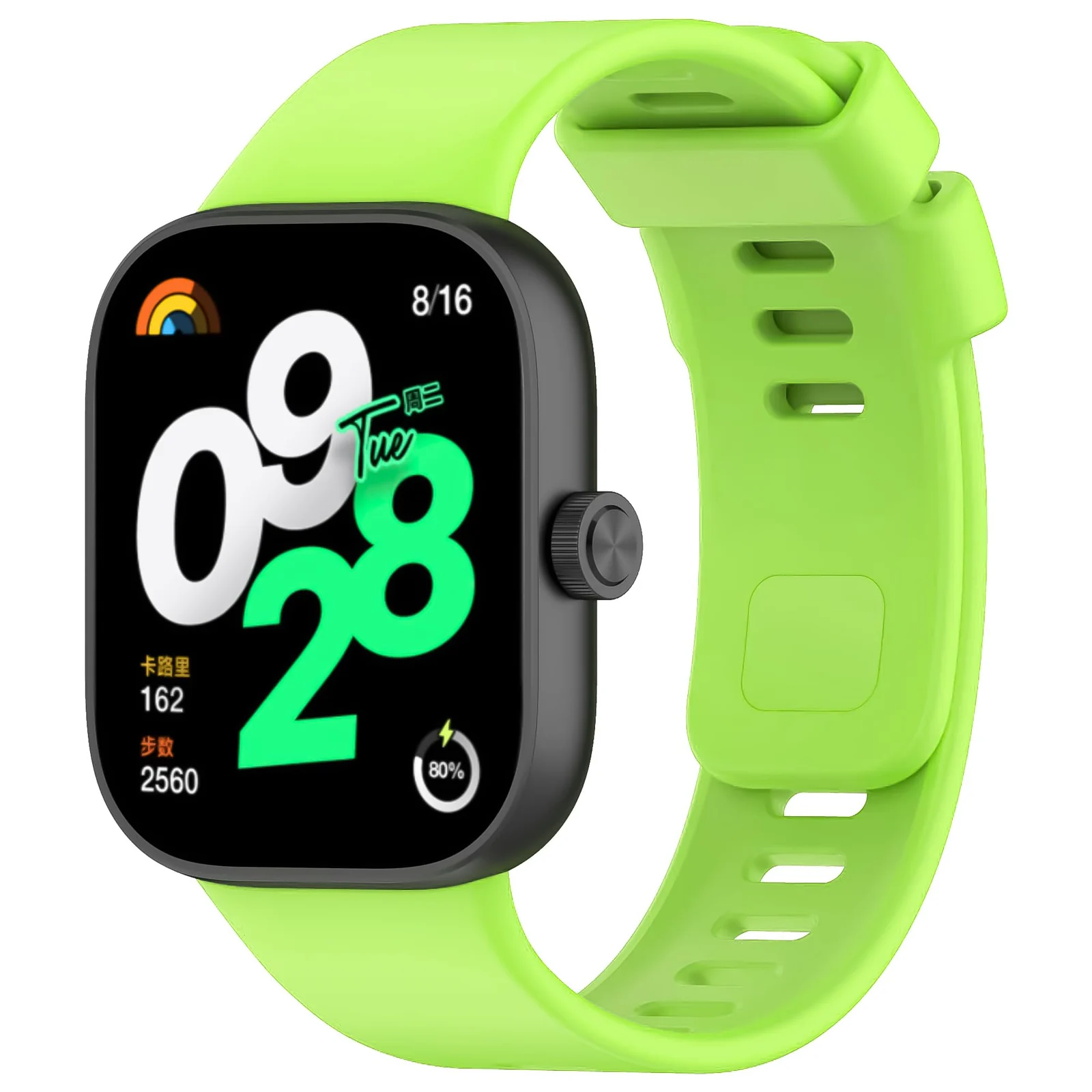 DL3 Mobilak Bracelet Compatible with Xiaomi Redmi Watch 6/5/4 / Xiaomi Smart Band 10 Pro/9 Pro/8 Pro, Soft TPU Replacement Strap Sports, Strap for Men and Women - Lime
