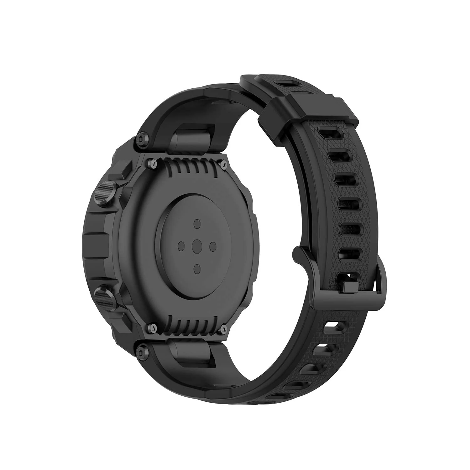 DL3 Mobilak Band Compatible with Amazfit T-Rex/T-Rex Pro Band Soft Silicone Wristbands Replacement Bracelet for Amazfit T-Rex/T-Rex Pro Sport Strap Smart Watch Accessories-with Install Tools - Black