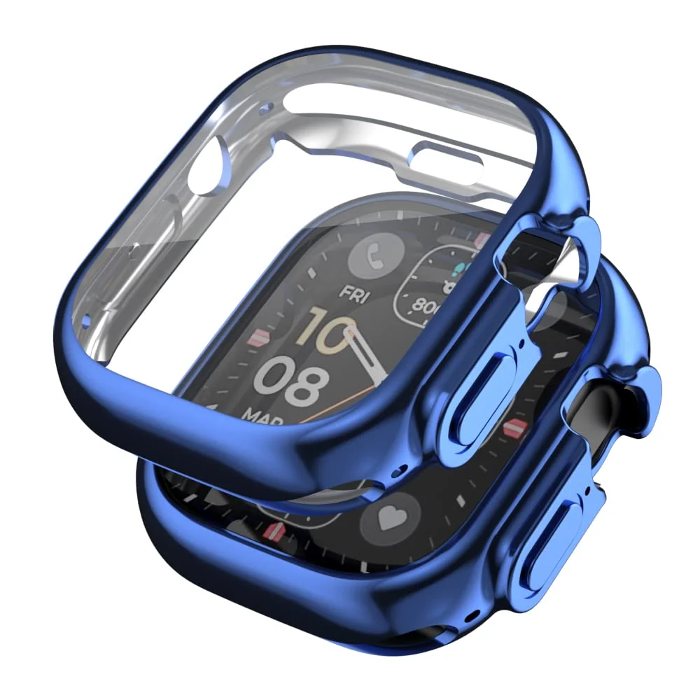 DL3 Mobilak Case Compatible with Apple Watch Ultra 49mm Case Watch Soft TPU Shockproof Cover Slim Guard Thin Bumper Shell Protector - Blue