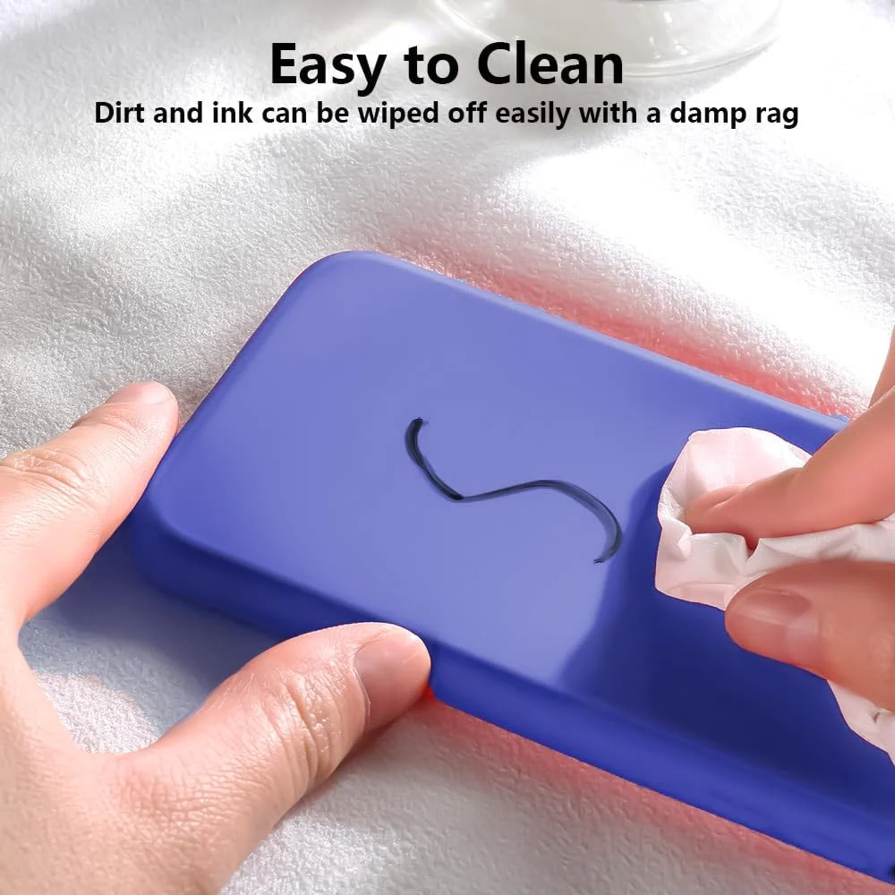 DL3 Mobilak Soft Silicone Protective Case for Samsung Galaxy S21 Ultra 5G with Microfiber Lining and Shockproof Design - Light Blue