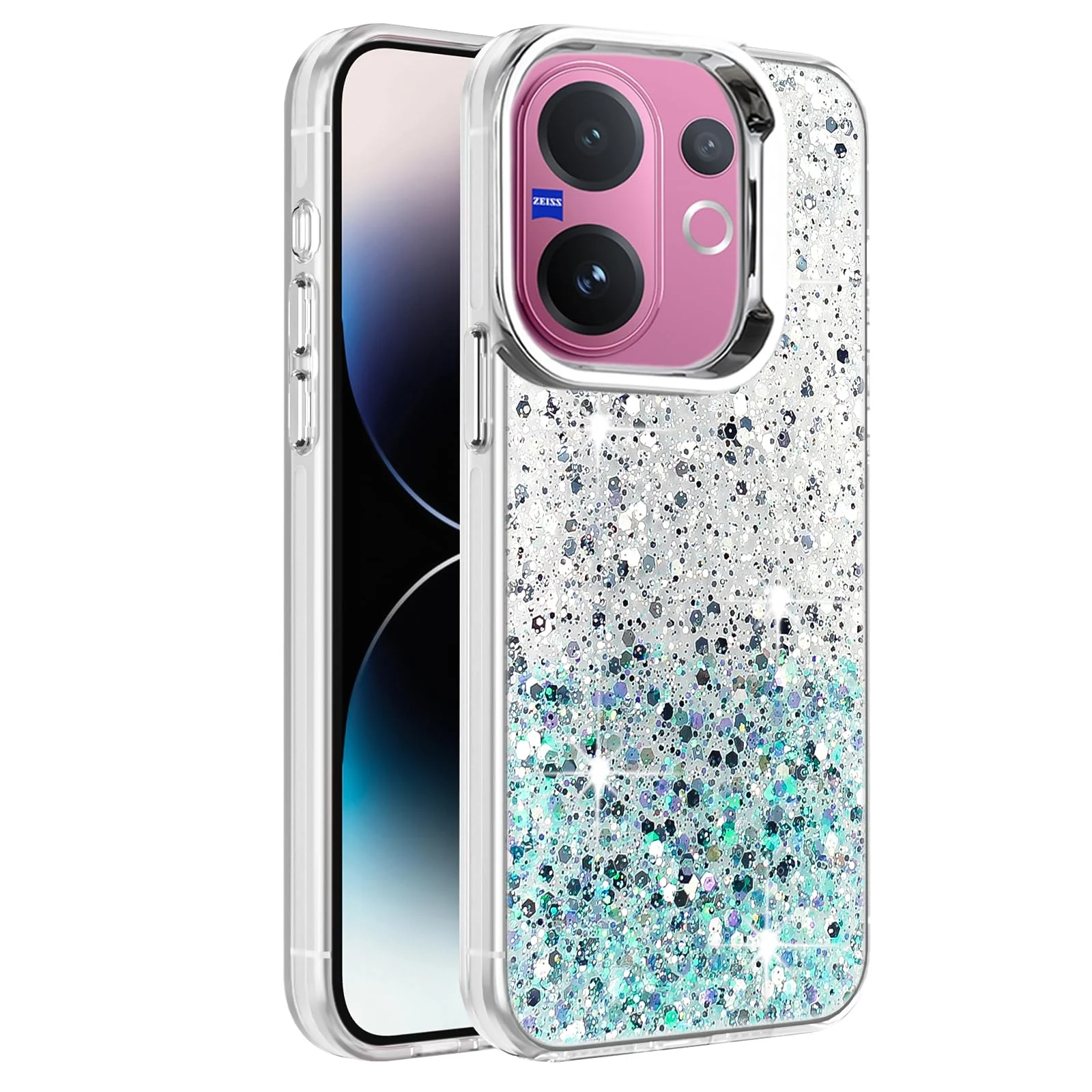 vivo V60 — DL3 Mobilak Glitter Protective Case for vivo V60, Supports wireless charging, Camera protection, Shock-absorbing protection