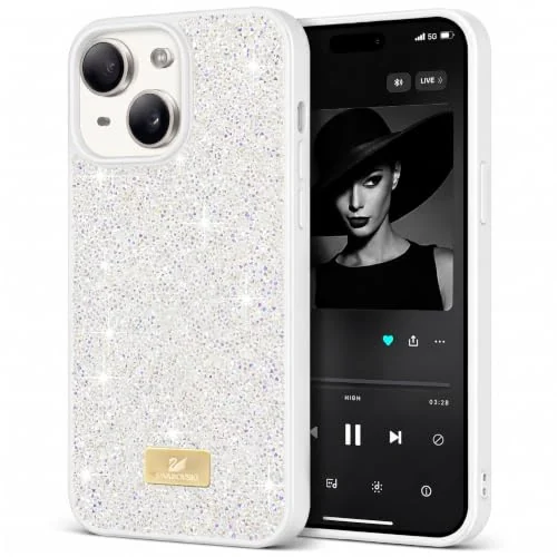 DL3 MOBILAK Case For iPhone 15+ Plus/14 Plus 6.7 Case Glitter, Sparkle Diamond Crystal Bling Case with Bling, Ultra Thin Lightweight Full Body Shockproof Anti-Scratch Protective Cover