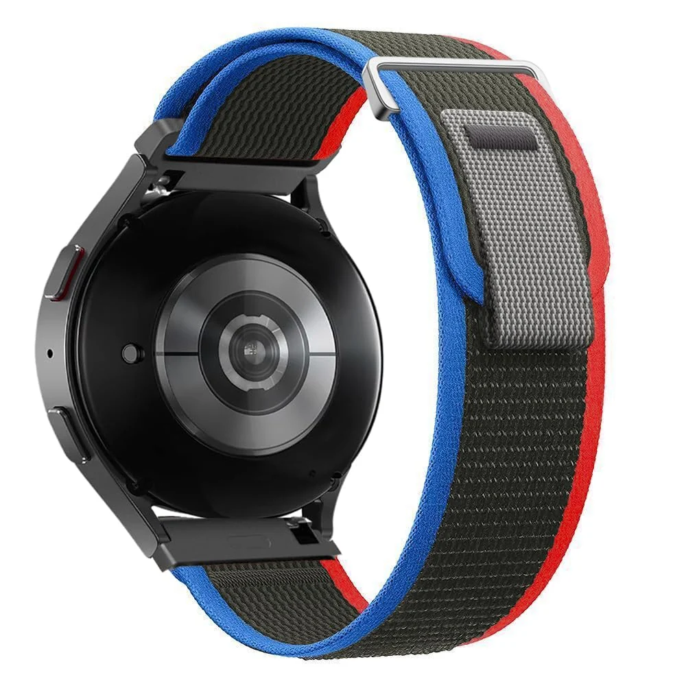 DL3 Mobilak Alpine Loop Band Sport Nylon 22MM For Samsung Galaxy Watch 3 45mm/Watch 46mm/Gear S3/Huawei watch GT4 46MM/GT3 46MM/Watch 3&4/Watch 3&4 Pro/GT2E/GT2 Pro/GT2 46MM/Amazfit GTR 2/2e/3/3 Pro/4 - Trail Blue Red