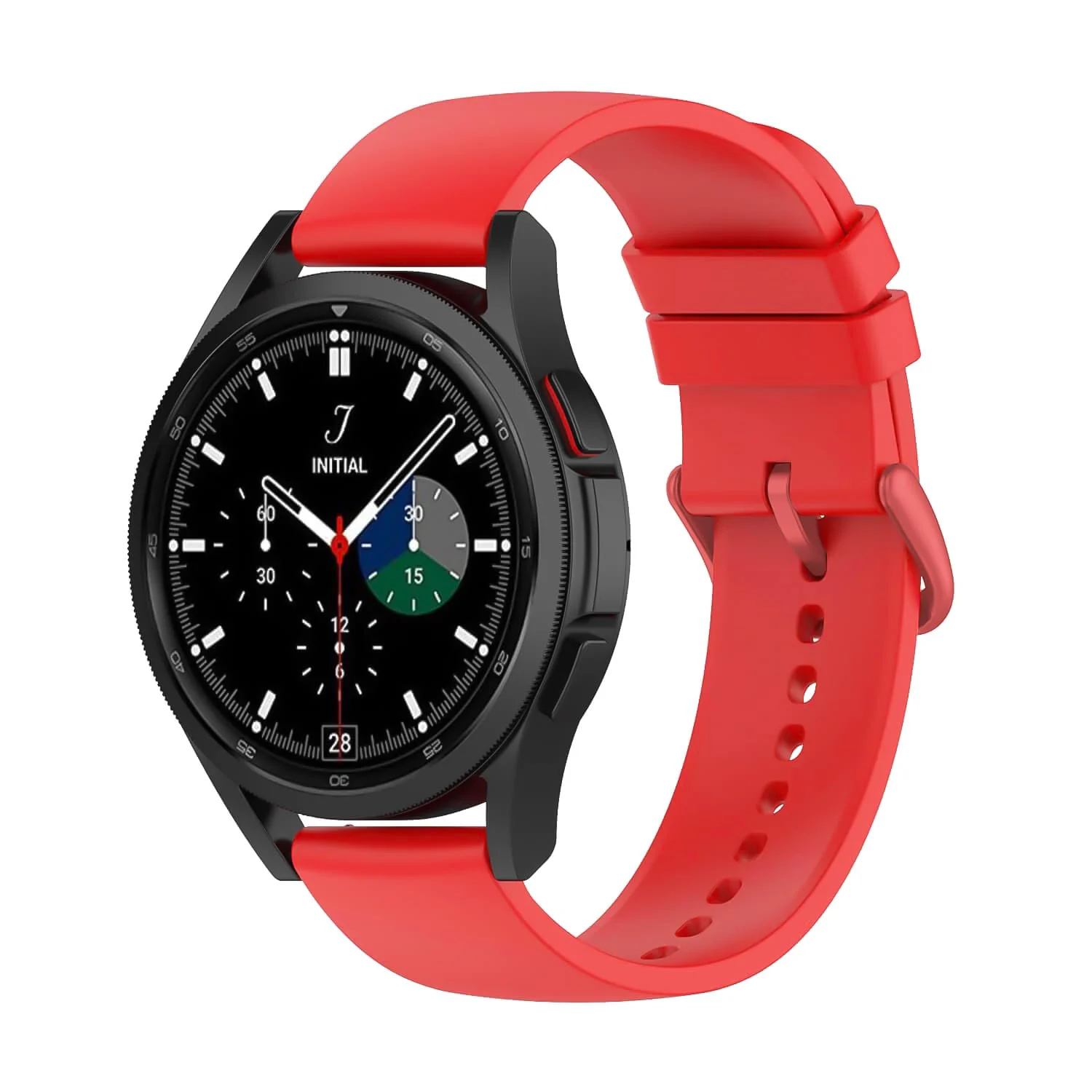 DL3 Mobilak Silicone Buckle Band 22MM Strap For Xiaomi Redmi Watch 5 Active/5 Lite/Samsung Galaxy Watch 3 45mm/Watch 46mm/Gear S3/Huawei watch GT5 GT4 GT3 GT2 GT 46MM/GT2E/GT3 Pro GT 5 Pro - Red