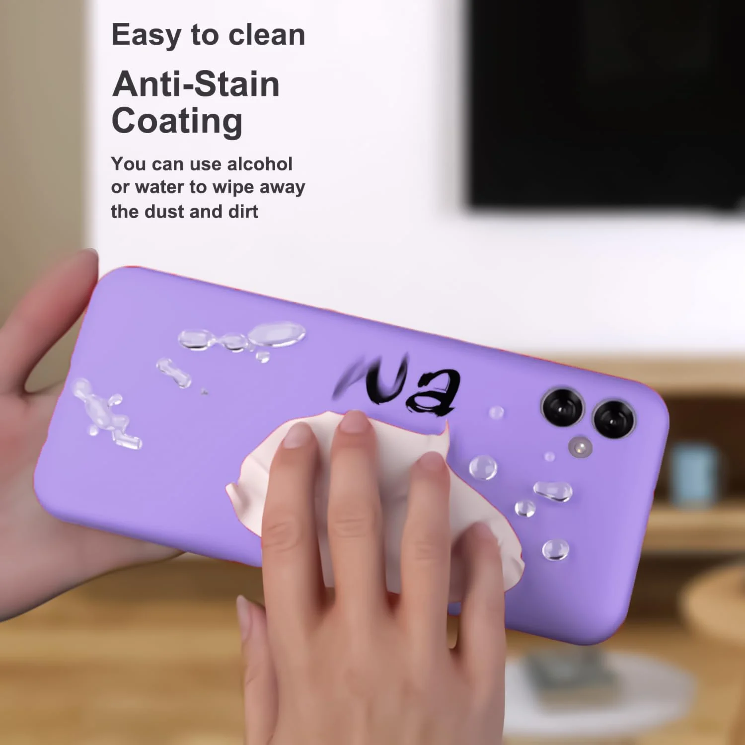 DL3 Mobilak Samsung Galaxy A04e Case, Soft Flexible Silicone Gel Rubber Bumper Cover, Full Body Shockproof Protective Phone Case - Light Purple