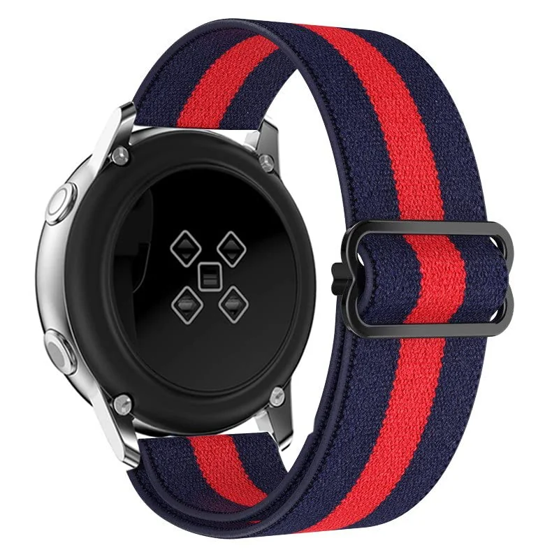 Xiaomi Redmi Watch 5 Active / 5 Lite — DL3 Mobilak Strap Nylon Loop 22MM Band For Xiaomi Redmi Watch 5 Active/5 Lite/Samsung Galaxy Watch 3 45mm/Watch 46mm/Gear S3/For Huawei watch GT5 GT4 GT3 GT2 GT 46MM/GT2E/GT2 Pro/GT 3 Pro/GT5 Pro - Blue Red