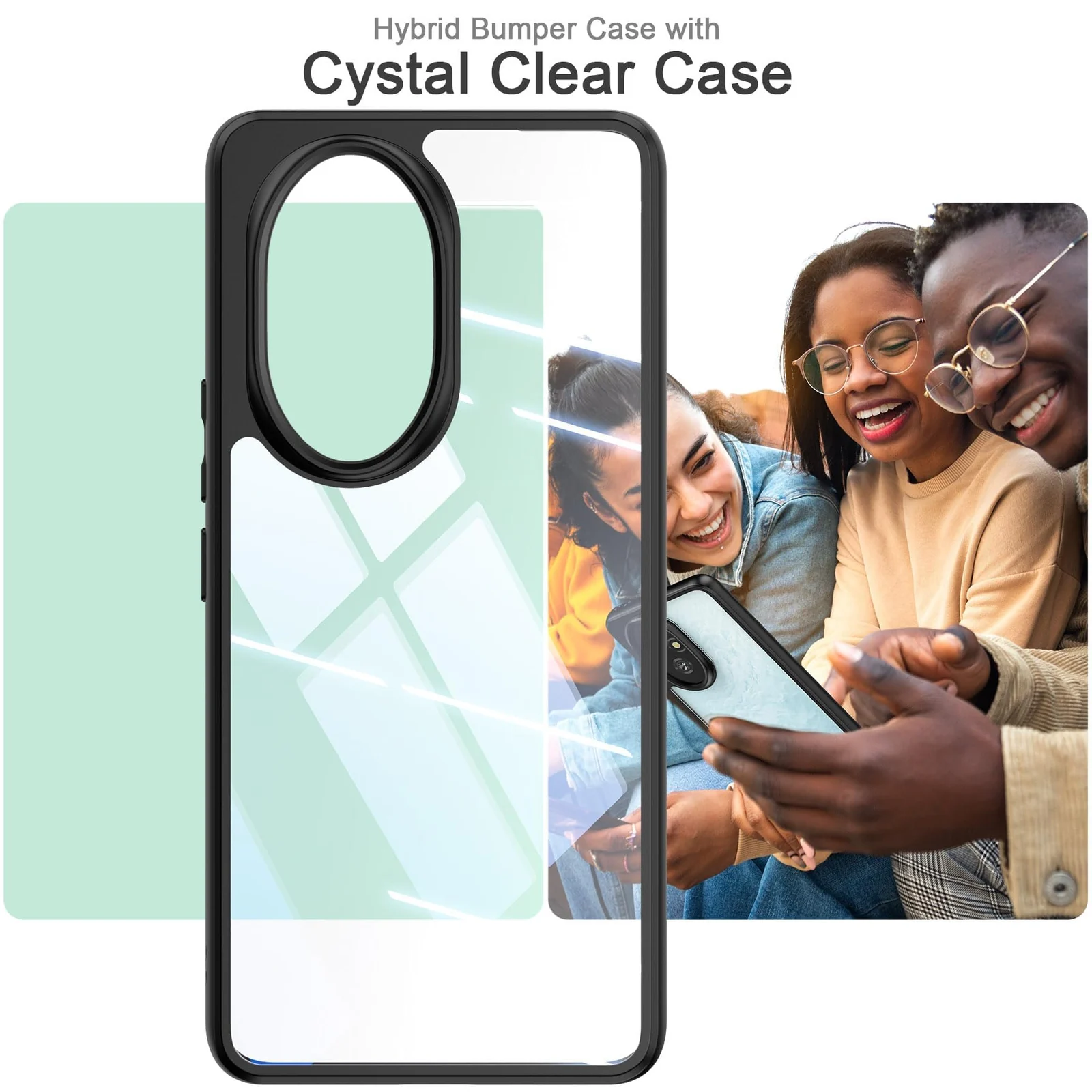 DL3 Mobilak Silicone Protective Case for Honor 200 5G, Camera protection, Shock-absorbing protection, Scratch-resistant surface - Black