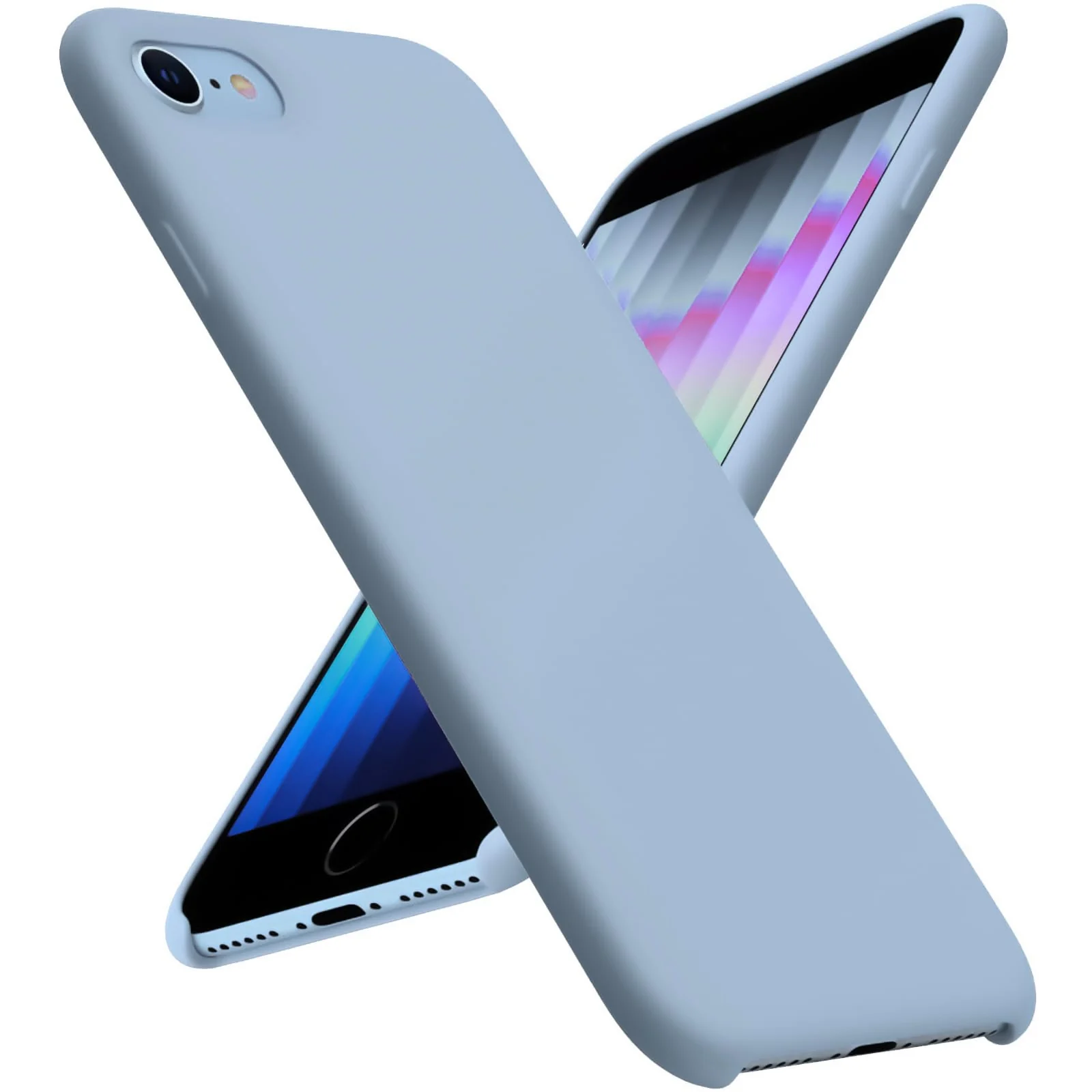 DL3 Mobilak Liquid Silicone Case for iPhone 6 Plus / 6S Plus, Shock-absorbing protection, Scratch-resistant surface, Soft microfiber lining - Baby Blue 2