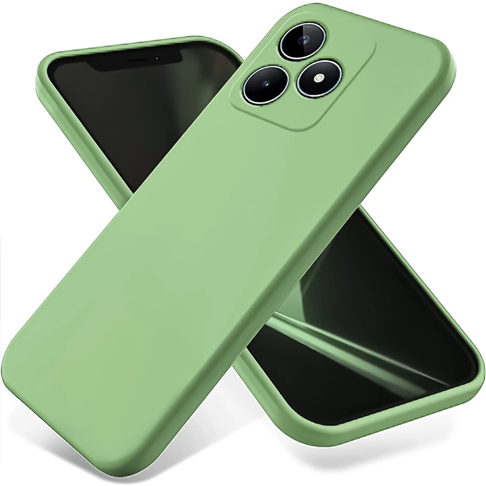 DL3 Mobilak Magnetic Car-Mount Case for realme C53 / Narzo N53 with Built-In Kickstand and Ring Holder - Mint Green