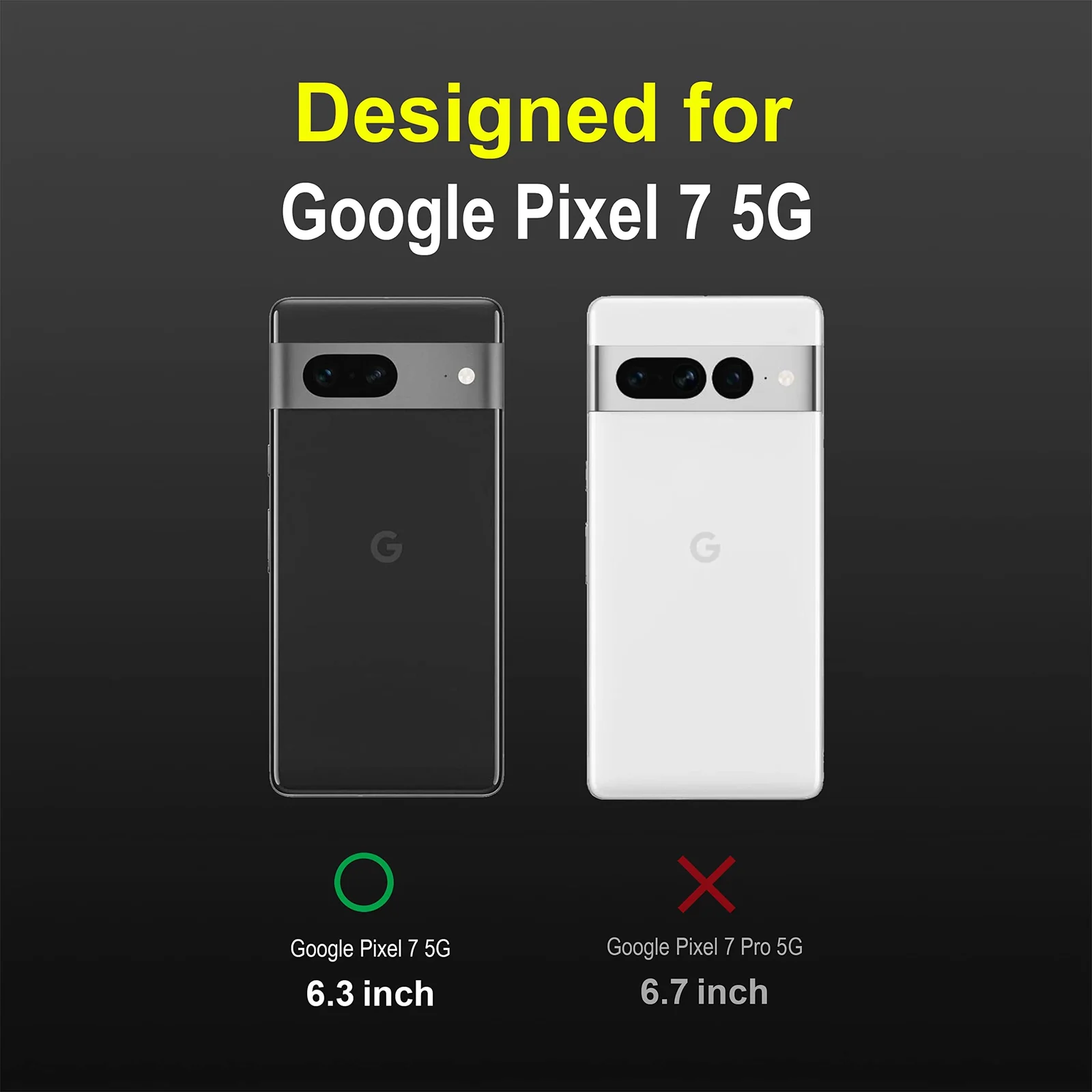 DL3 Mobilak Flexible Silicone and TPU Protective Case with Camera Protection for Google Pixel 7 - Dark Gray
