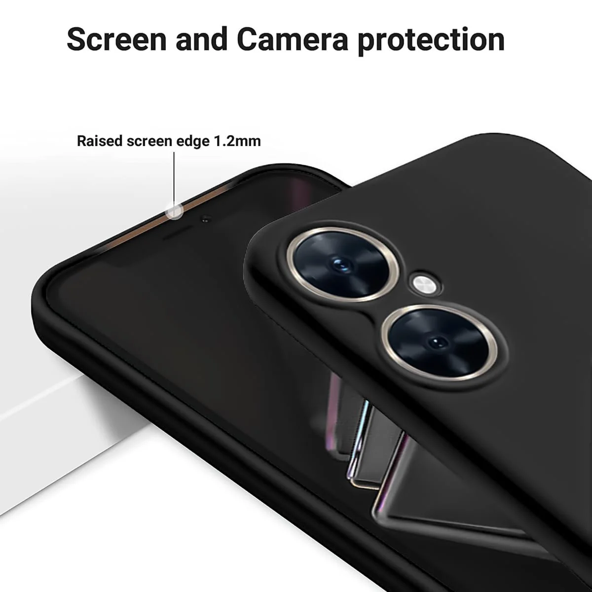 DL3 Mobilak Huawei nova 11i Case, Soft Flexible Silicone Gel Rubber Bumper Cover, Full Body Shockproof Protective Phone Case - Black