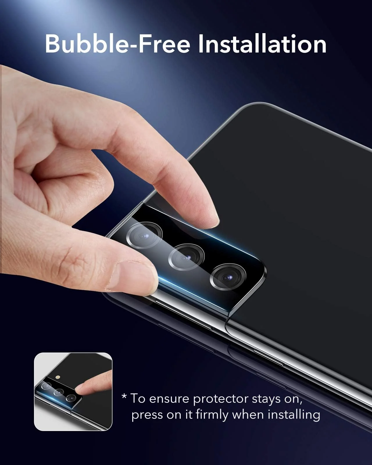 DL3 Mobilak Camera Protector Tempered Glass Screen Protector HD [Full Coverage][Anti-Scratch] Drop Protection Ultra Clear/Thin Lens Protector Case - (Galaxy S21+ Plus) - Black