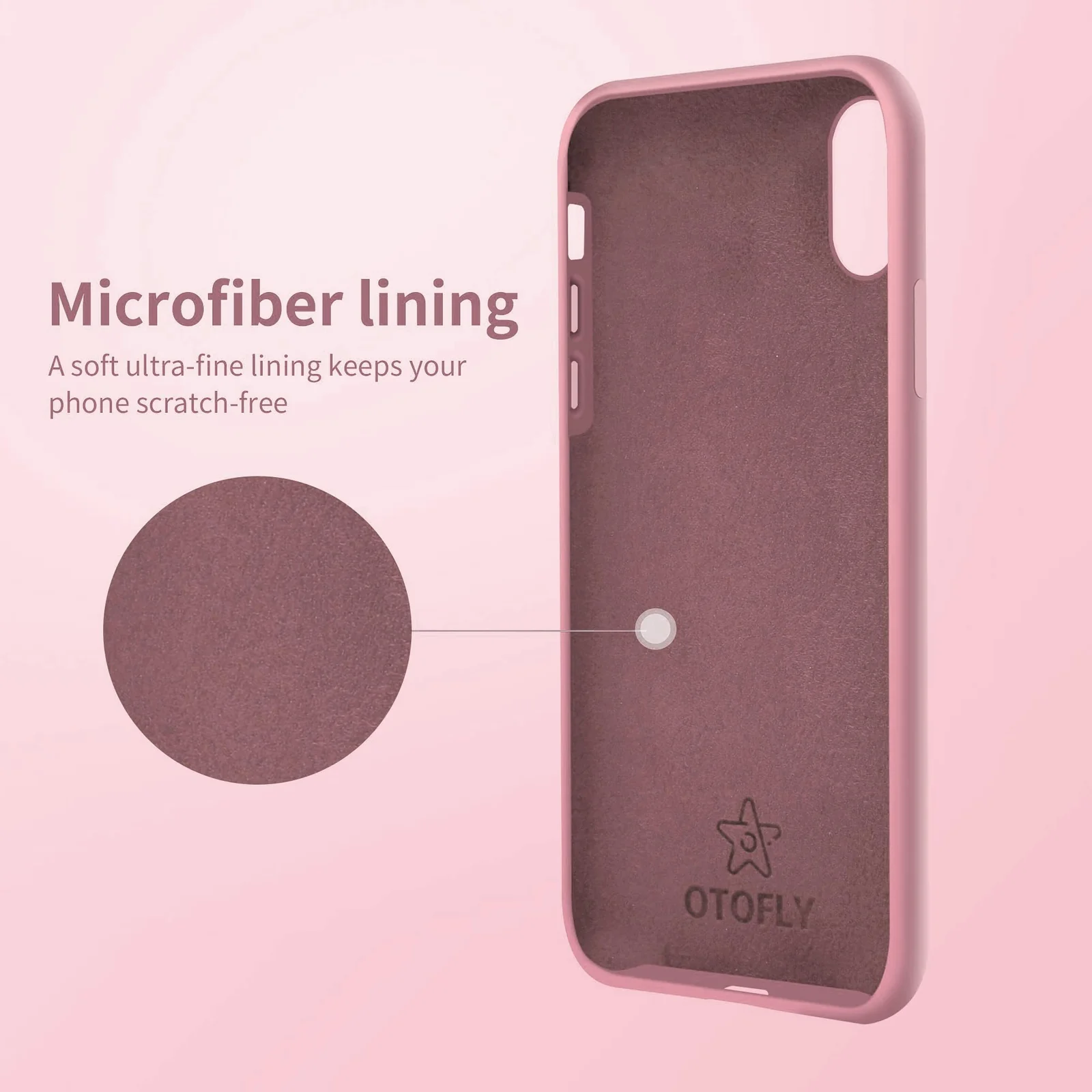 DL3 Mobilak Liquid Silicone Protective Case for iPhone XR with Camera Protection and Microfiber Lining - Pink