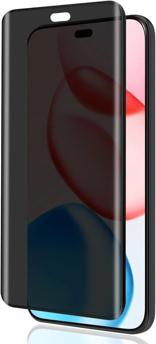 DL3 Mobilak Screen Protector for Honor 400 Pro UV Glass Fingerprint Reader Support 3D Curved Anti-Spy Tempered Glass Screen Protector - Privacy
