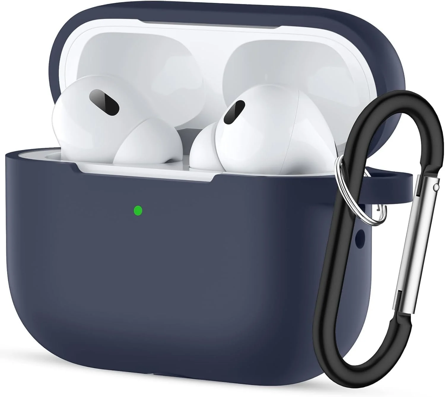 DL3 Mobilak AirPods Pro Case Cover, Silicone Protective Charging Case Skin with Keychain Compatible with Apple AirPods Pro Case for Women Men, Wireless Charging, Front LED Visible