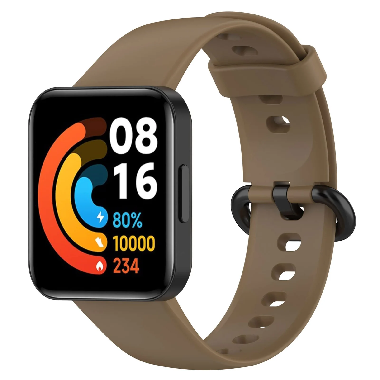 DL3 Mobilak Strap Compatible with Xiaomi Redmi Watch 2 Lite/Poco Watch/Redmi Watch 2 / Horloge 2 Soft Replacement Sport Silicone Strap - Brown
