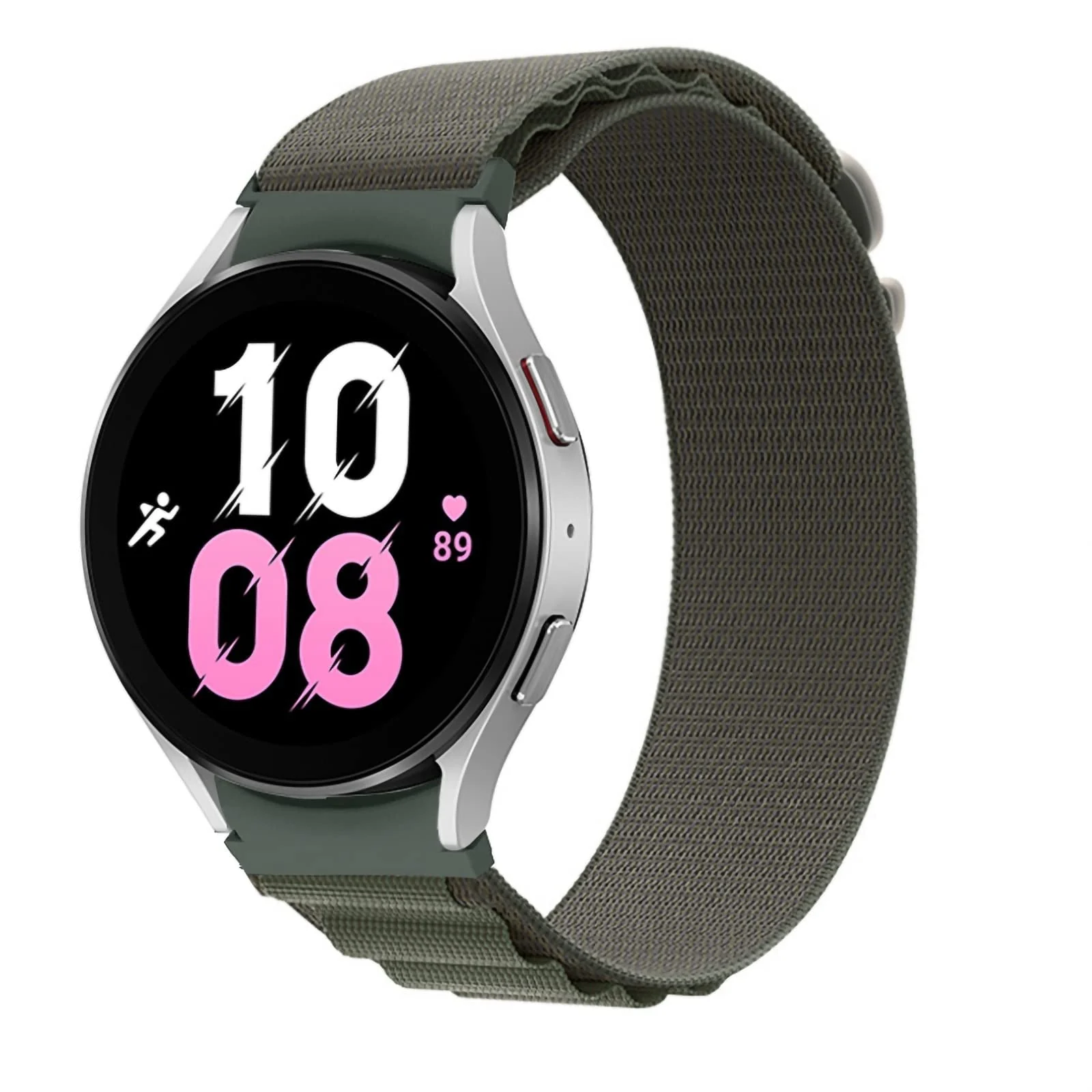DL3 Mobilak Alpine Loop Bands Sport Nylon 20MM For Samsung Galaxy Watch 7 6 5 4 40mm 44mm/5 Pro 45mm/S2 classic/active 2 40mm 44mm/Amazfi GTS 2/2e/GTS 3/3 Pro/GTS 4/GTS 2 Mini/3 Mini/4 Mini/Bip 3 Pro - Green
