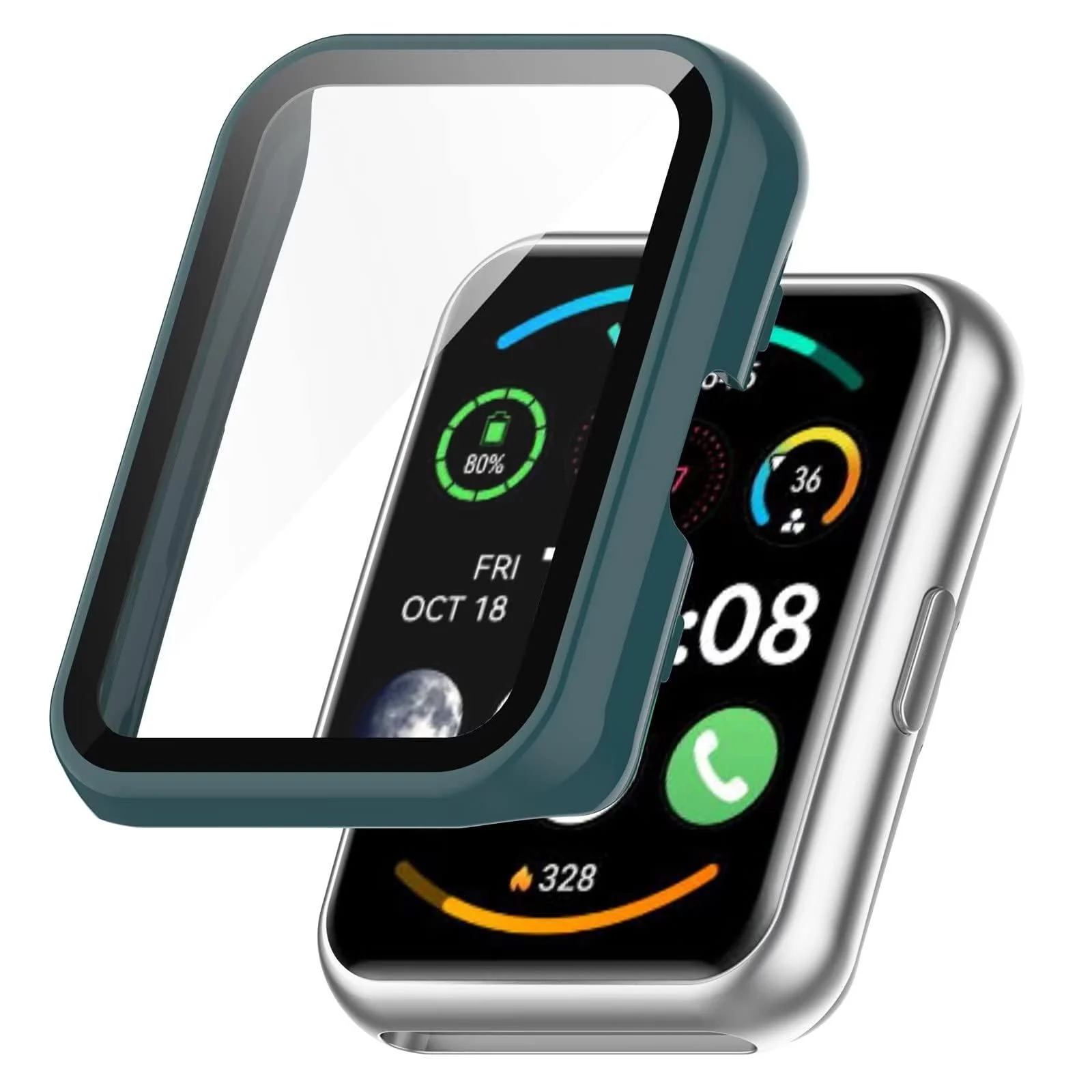Huawei Watch Fit 2 9H Hardness PC Case — DL3 MOBILAK Full-Coverage Watch Case with Tempered Glass for Huawei Watch Fit 2