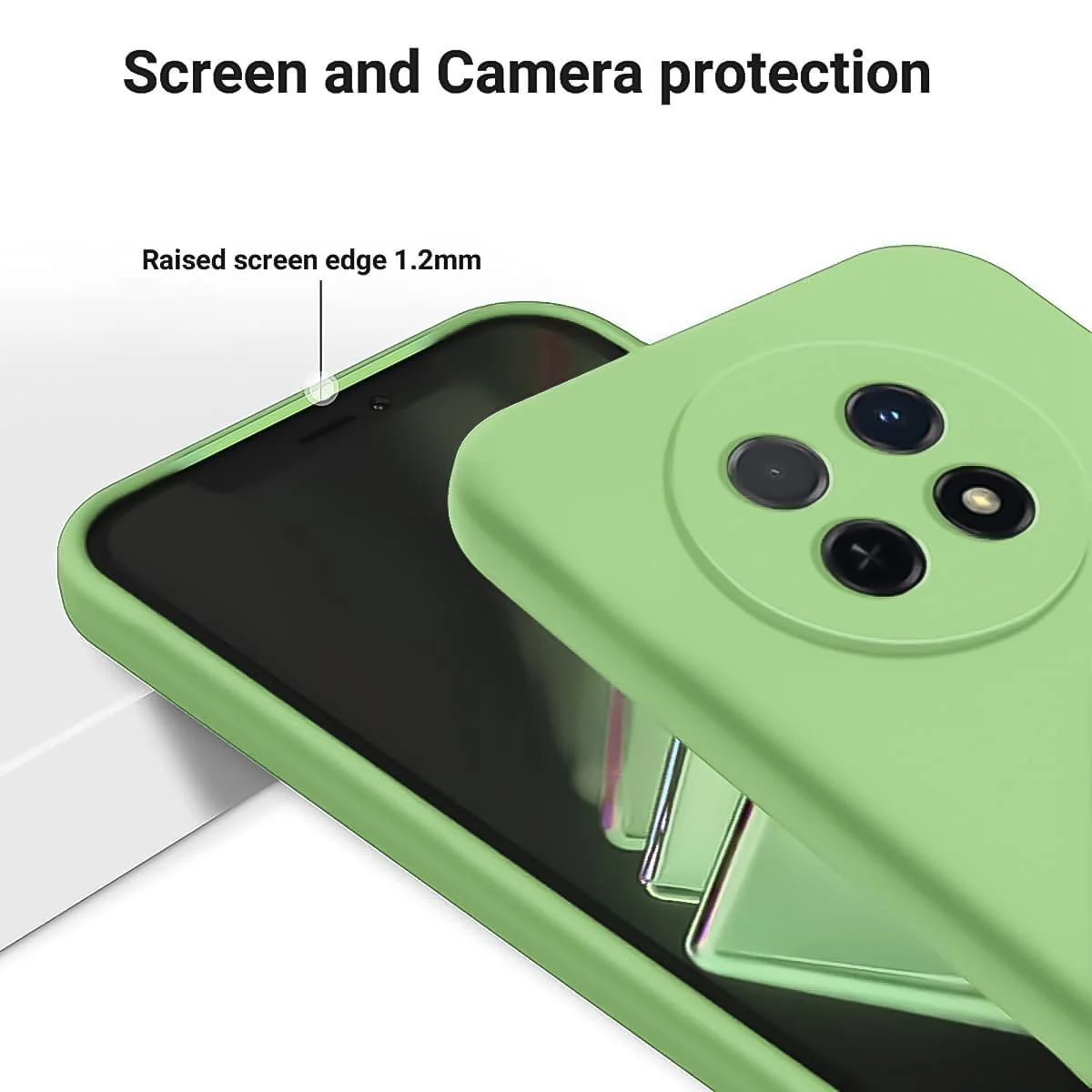 DL3 Mobilak Soft Silicone Protective Case for Huawei Nova Y91 4G / Huawei Enjoy 60X 4G with Microfiber Lining and Shockproof Design - Light Green