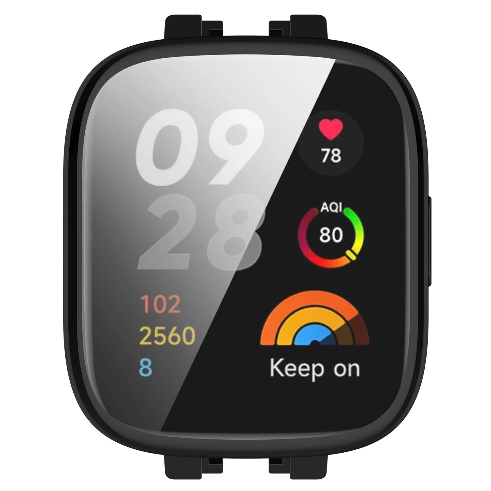 DL3 Mobilak Case Compatible with Xiaomi Redmi Watch 3 (Not Fit Watch 3 Active) Protective Case, Flexible TPU Full Protection Screen Protector Cover Scratch-Resistant Screen Protector Case - Black
