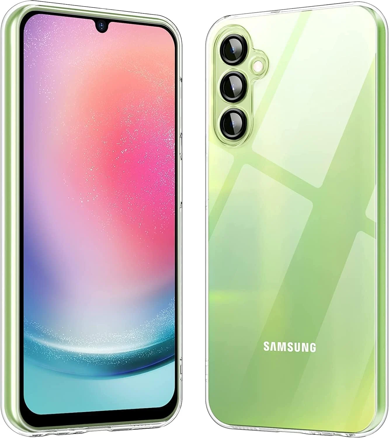 DL3 Mobilak Case Compatible with Samsung Galaxy A25 5G Case Crystal Soft TPU Gel Case Flexible Silicone Anti-Scratch Camera Protection TPU Cover - Clear